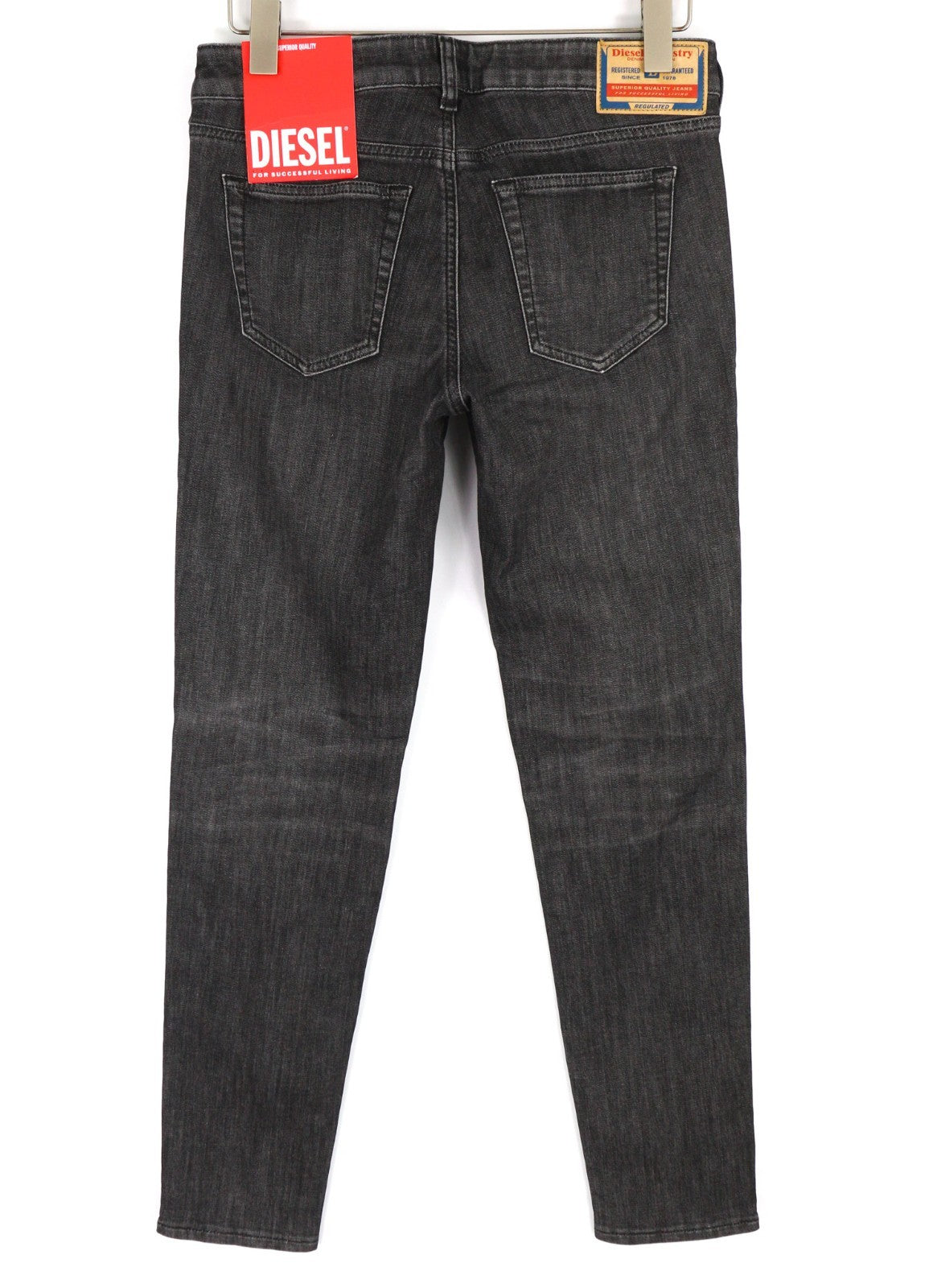 DIESEL D-Ollies-T 09D5 Women's Jeans W27 Zip Slim Washed Black Jogg RRP225