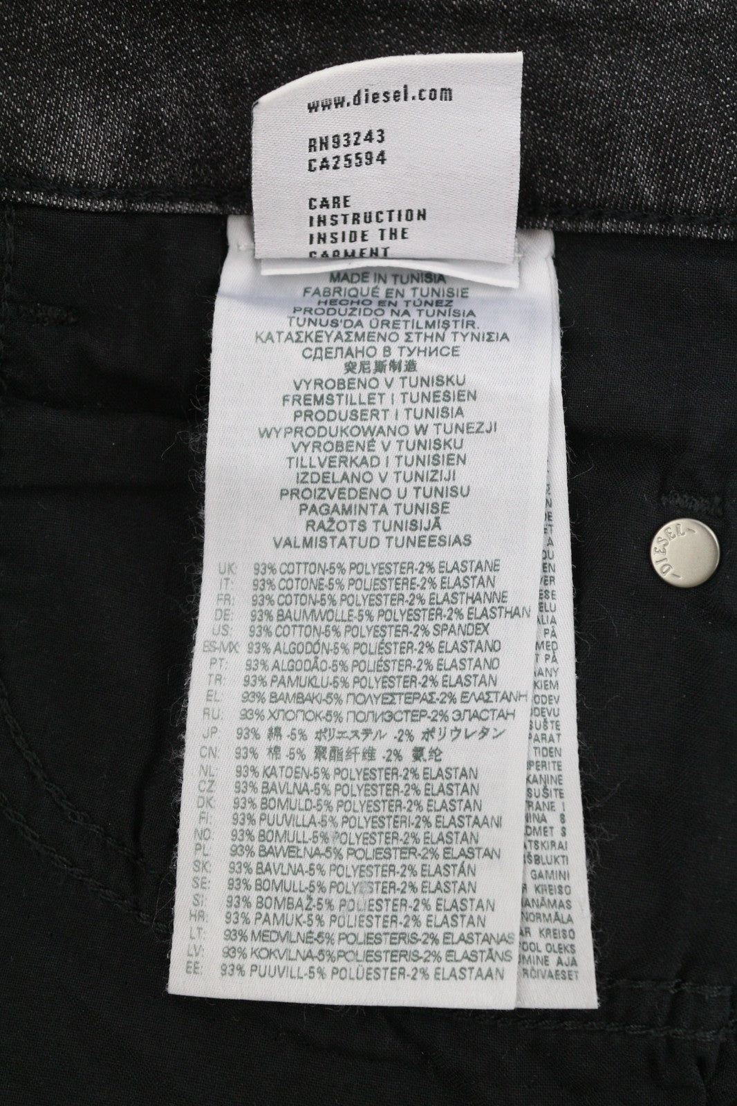 DIESEL D-Ollies-T 09D5 Women's Jeans W27 Zip Slim Washed Black Jogg RRP225