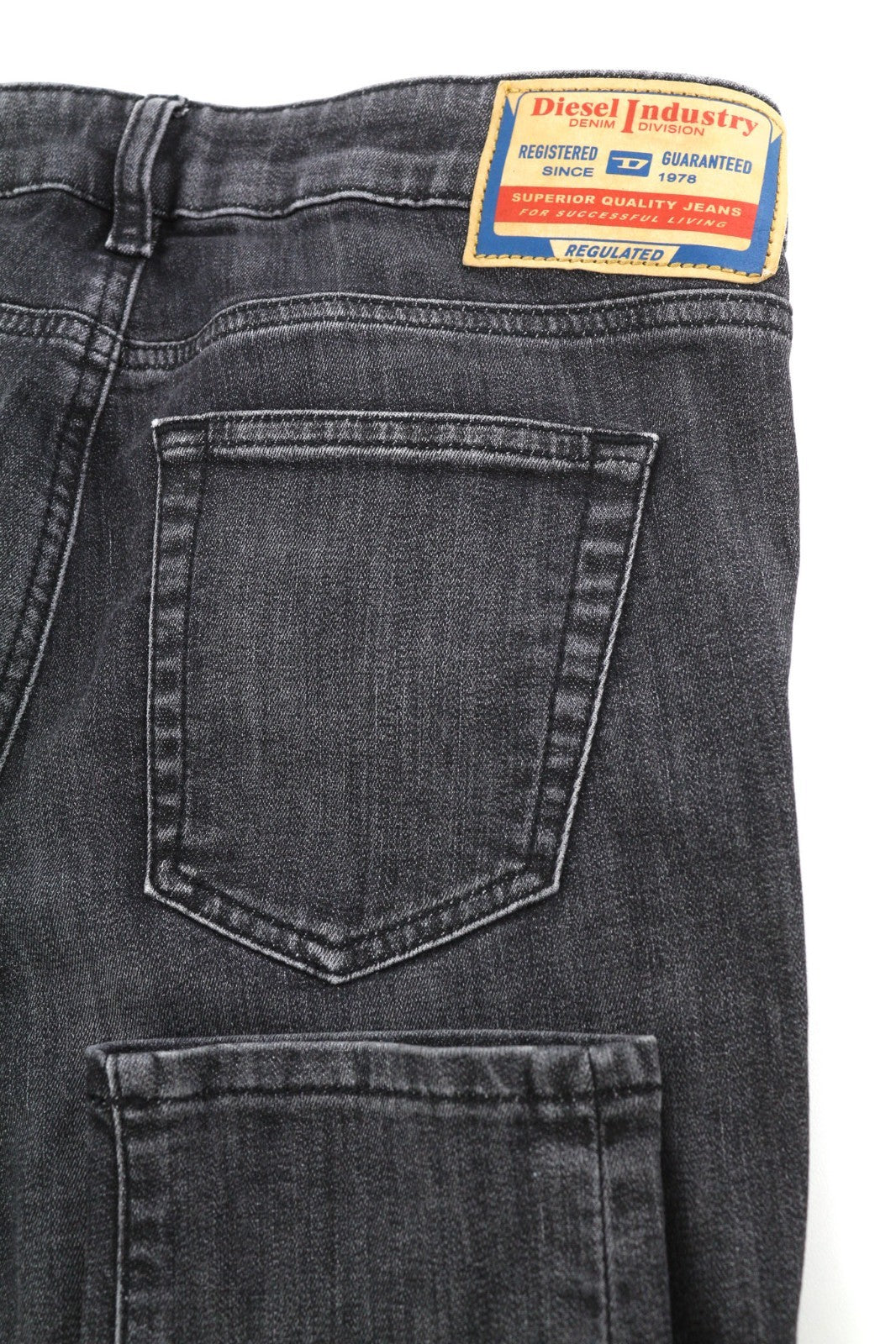 DIESEL D-Ollies-T 09D5 Women's Jeans W26 Slim Zip Black Washed Denim Jogg RRP225