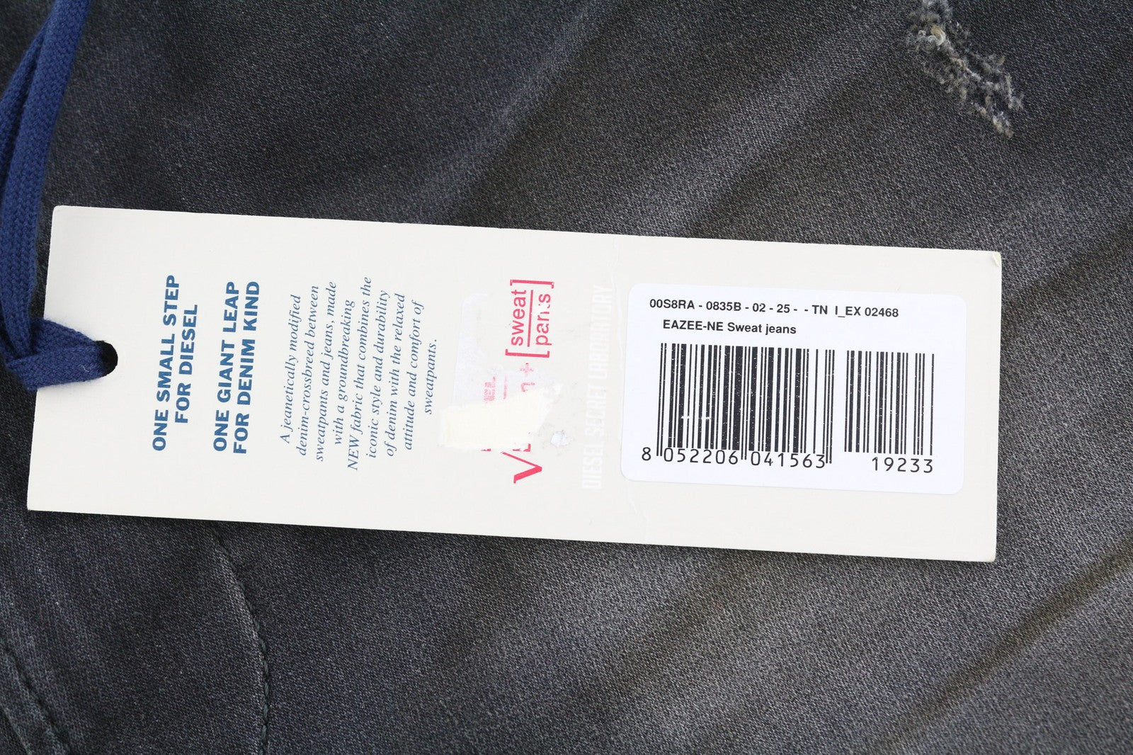 DIESEL Eazee-Ne 0835B Women's Jeans W25 Jogg Ripped Distressed Slim RRP200