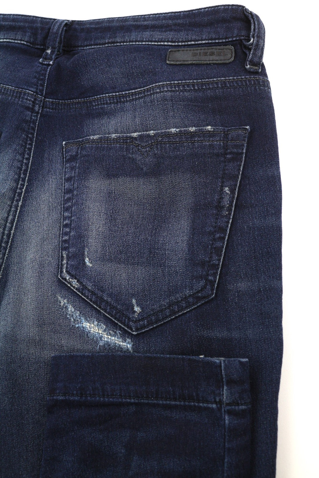 DIESEL Eazee-Ne 0662K Women's Jeans W25 Jogg Ripped Blue Distressed Slim RRP235