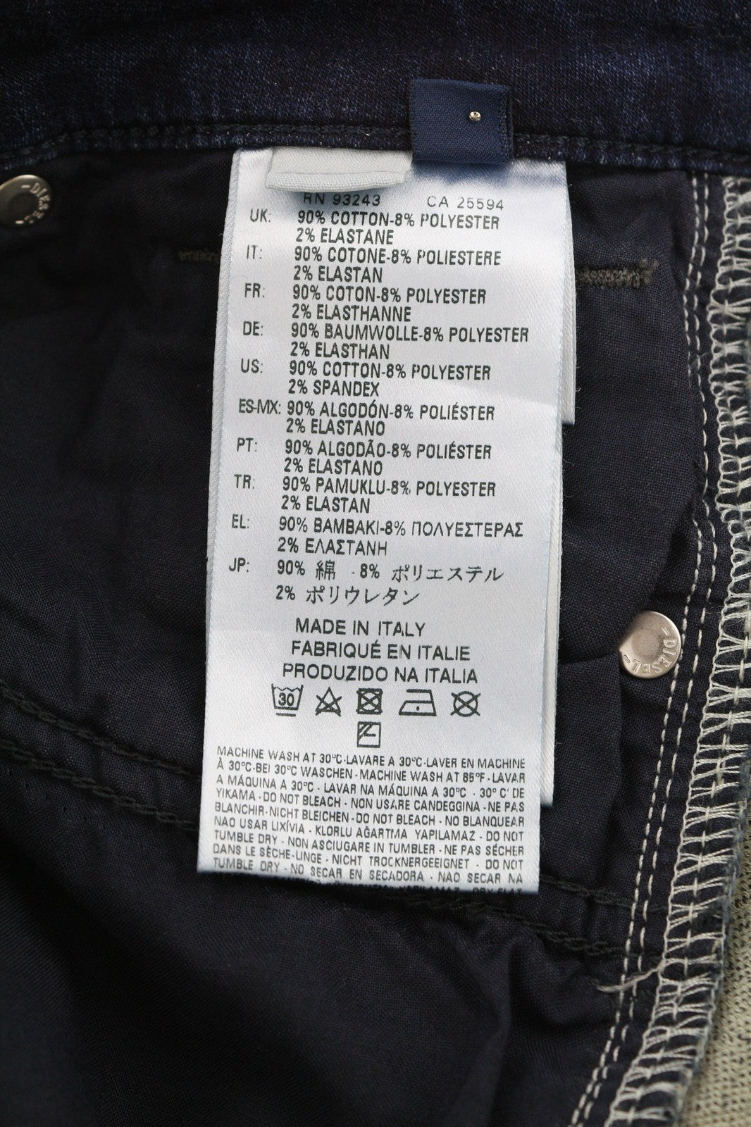 DIESEL Eazee-Ne 0662K Women's Jeans W25 Jogg Ripped Blue Distressed Slim RRP235