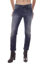 DIESEL Rizzo-Ne 0666W Women's Jeans W23 Jogg Distressed Ripped Blue RRP250