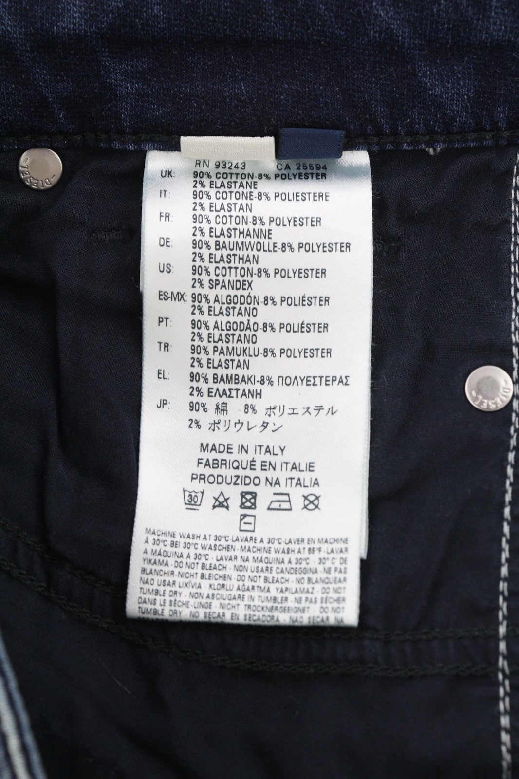 DIESEL Rizzo-Ne 0666W Women's Jeans W23 Jogg Distressed Ripped Blue RRP250