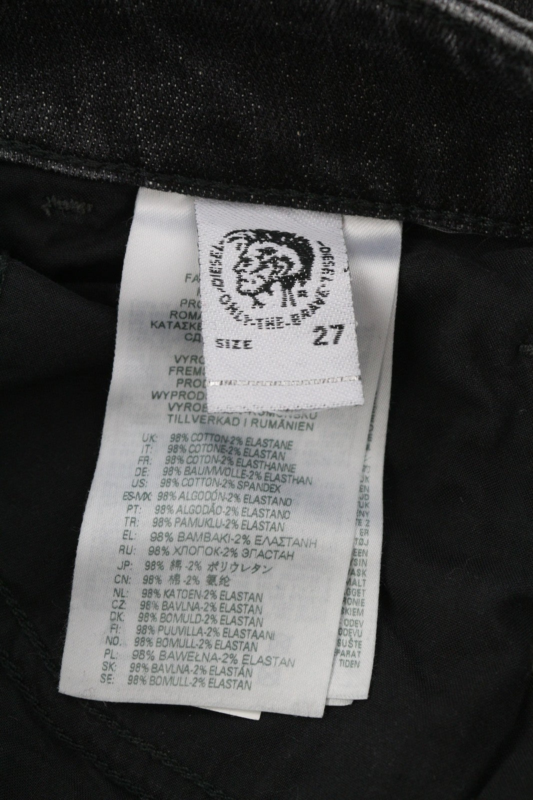 DIESEL D-Joy 09B12 Women's Jeans W27/L32 Slim Stretch Washed Black RRP175