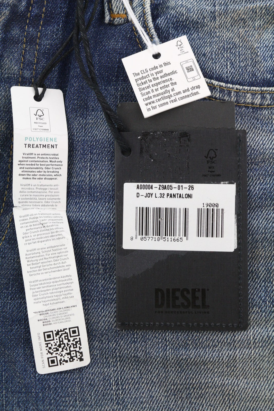 DIESEL D-Joy Z9A05 Women's Jeans W26/L32 Slim Stretch Blue Washed RRP195