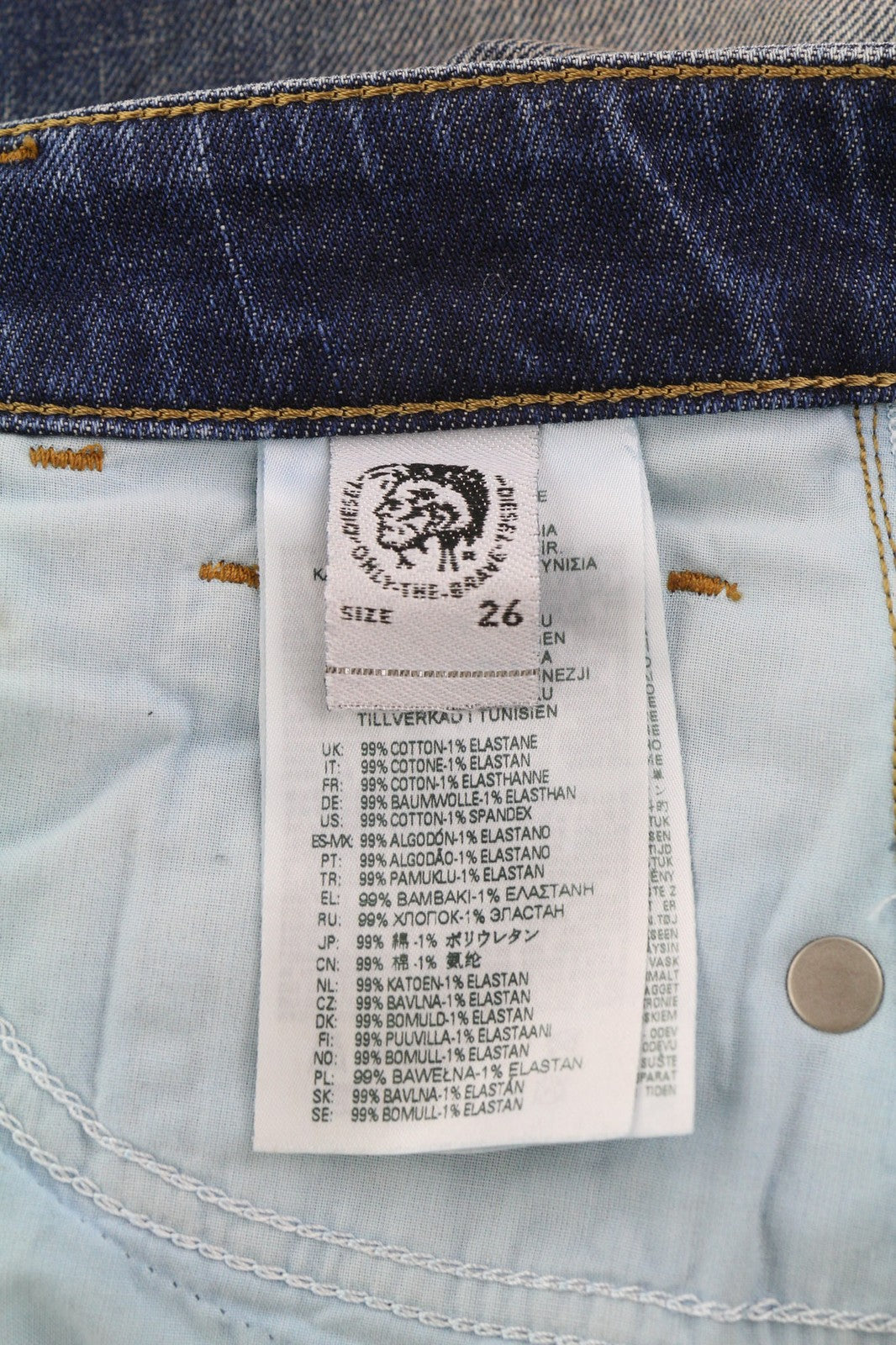 DIESEL D-Joy Z9A05 Women's Jeans W26/L32 Slim Stretch Blue Washed RRP195