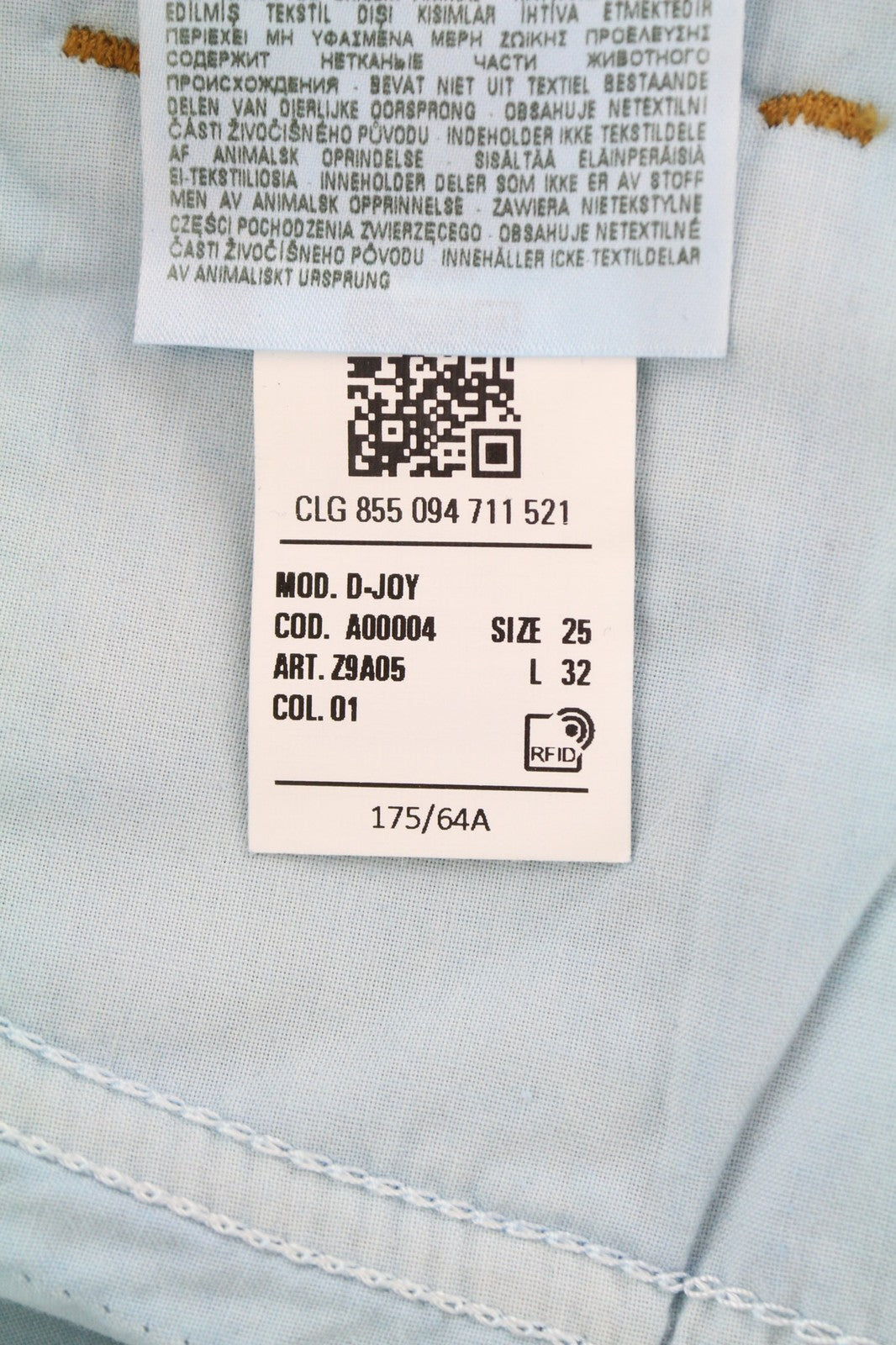 DIESEL D-Joy Z9A05 Women's Jeans W25/L32 Slim Stretch Blue Washed RRP195