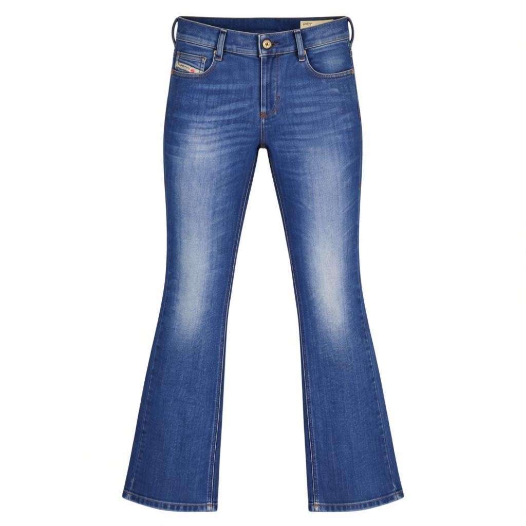 DIESEL Lowboot 0830E Women's Jeans W26/L32 Low Waist Bootcut Slim Stretch Blue