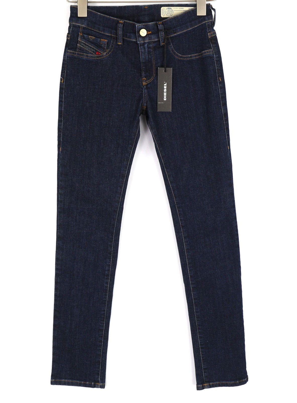 DIESEL Livier-S 069CV Women's Jeans W24 Low Waist Super Slim Stretch Blue