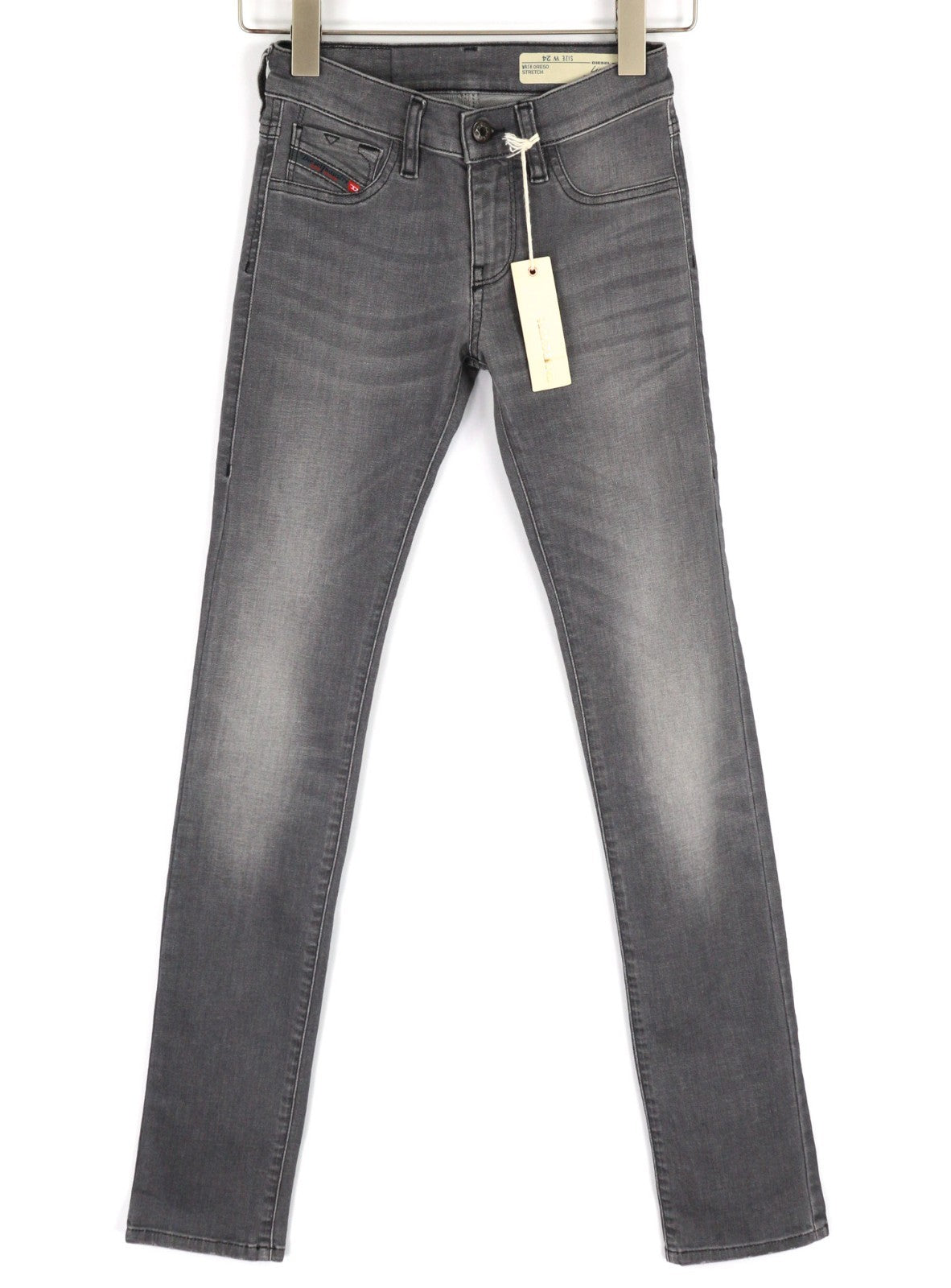 DIESEL Livier 0RE50 Women's Jeans W24 Low Waist Super Slim Grey Stretch Fit