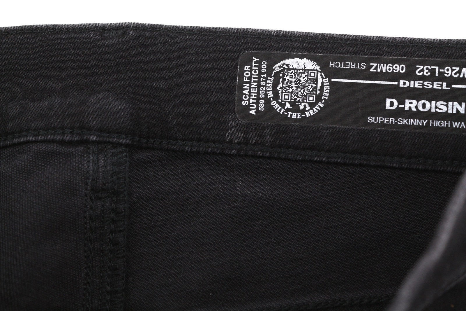 DIESEL D-Roisin 069MZ Women's Jeans W26/L32 High Waist Super Skinny Black