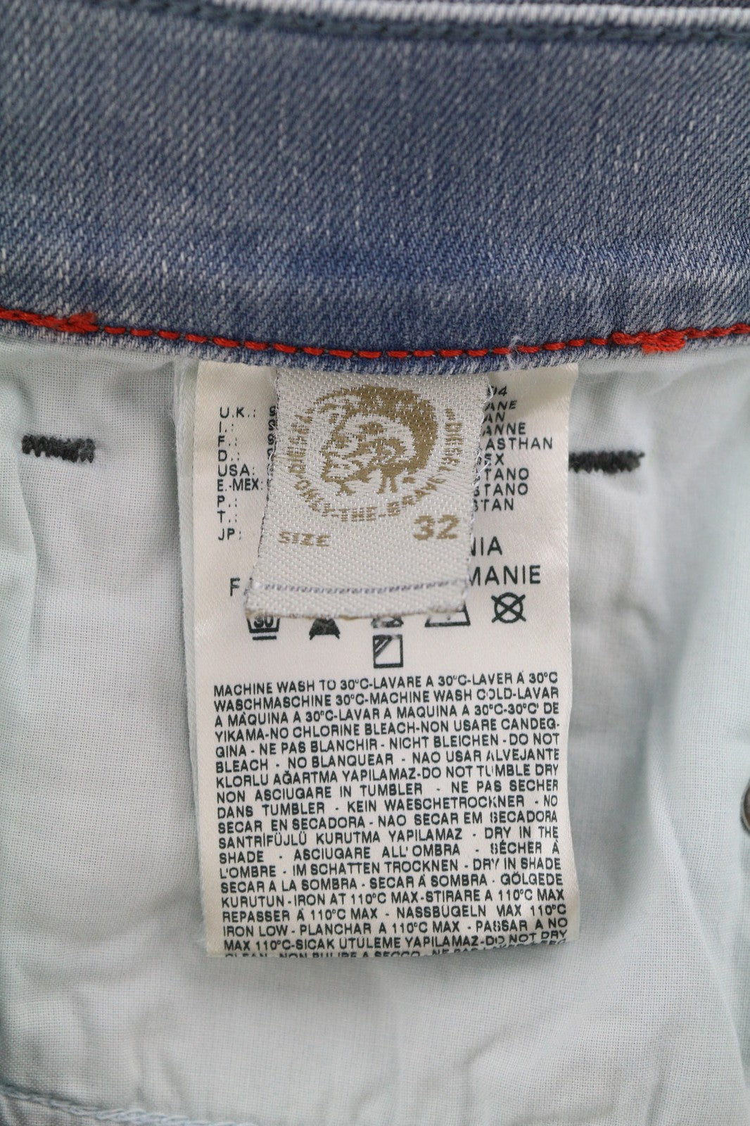 DIESEL Straitzee 0661H Women's Jeans W32/L32 Regular Slim Straight Mid Waist