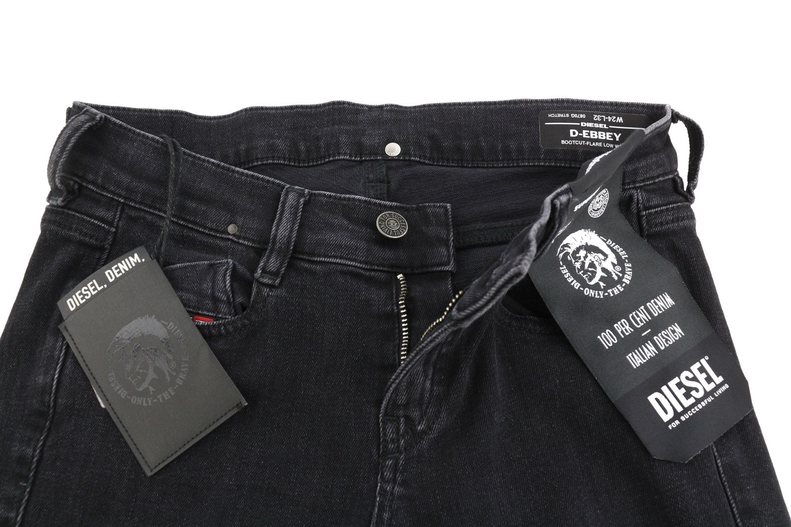 DIESEL D-Ebbey 0870G Women's Jeans W24/L32 Low Waist Flare Bootcut Stretch