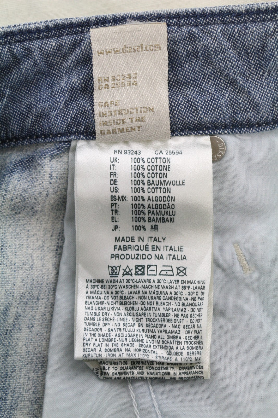 DIESEL Fayza-Evo 0682E Women's Jeans W25/L32 Low Waist Relaxed Boyfriend Washed