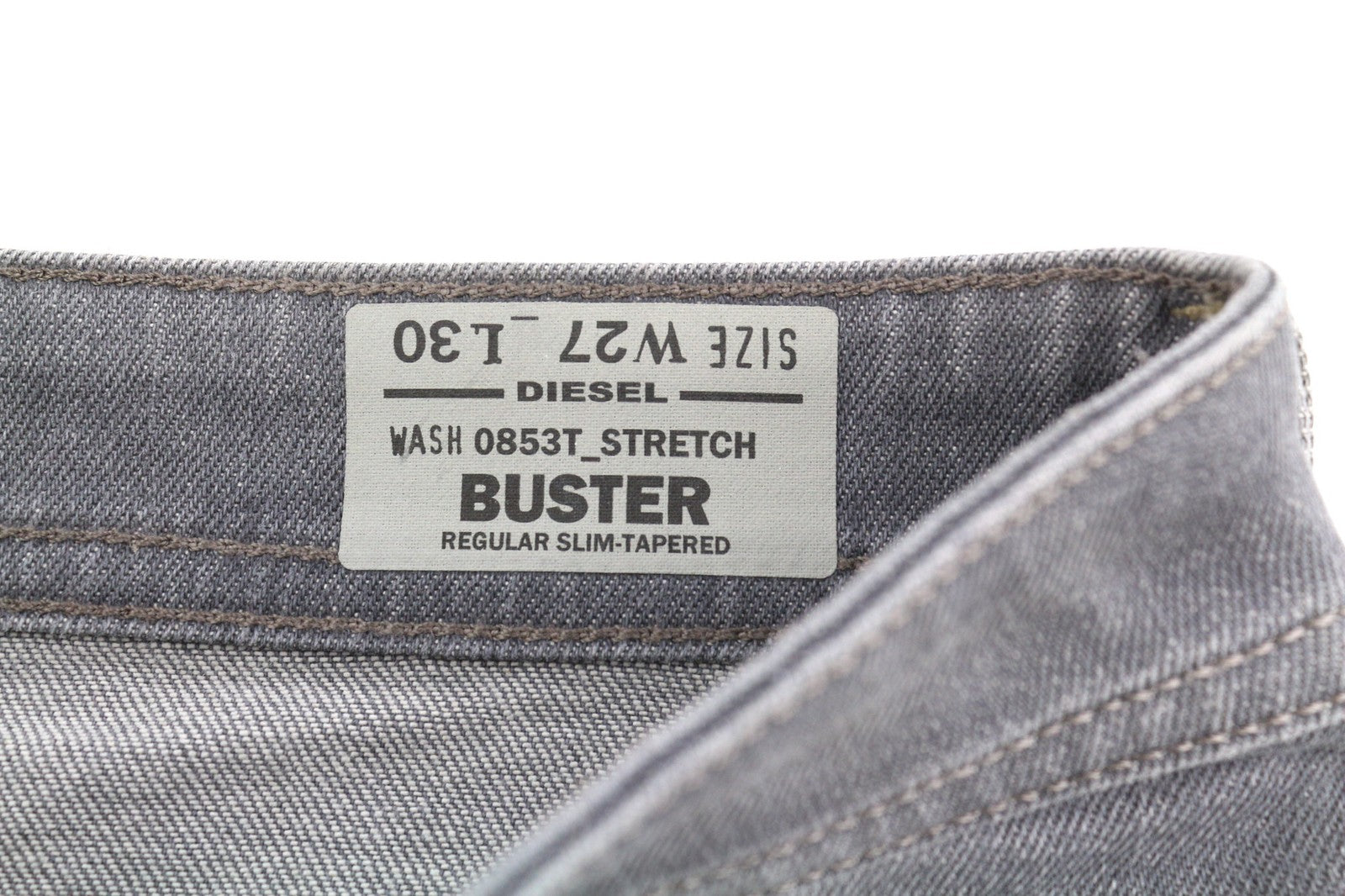 DIESEL Buster 0853T Men's Jeans W27/L30 Slim Tapered Stretch Washed Grey