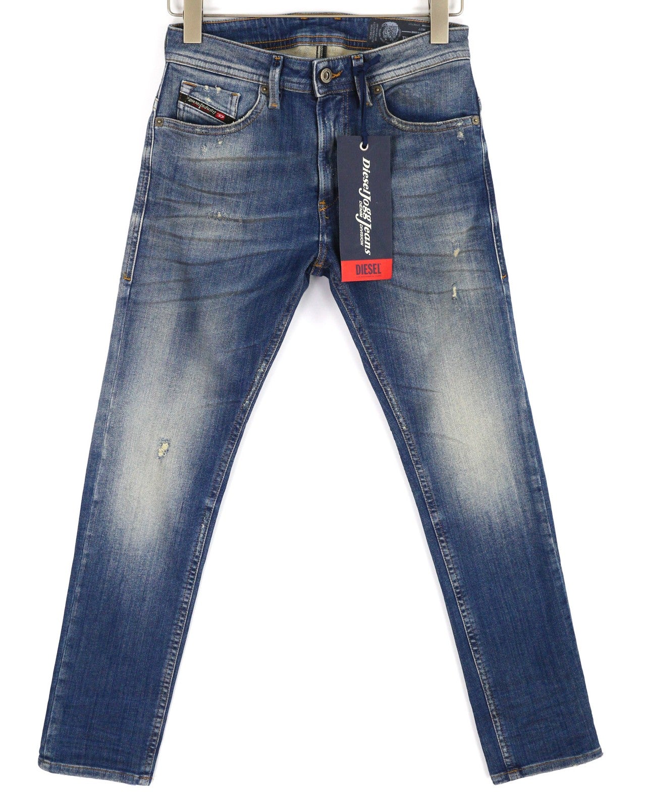 DIESEL Thommer-T 0870M Men's Jeans W27 Jogg Ripped Distressed Washed Slim