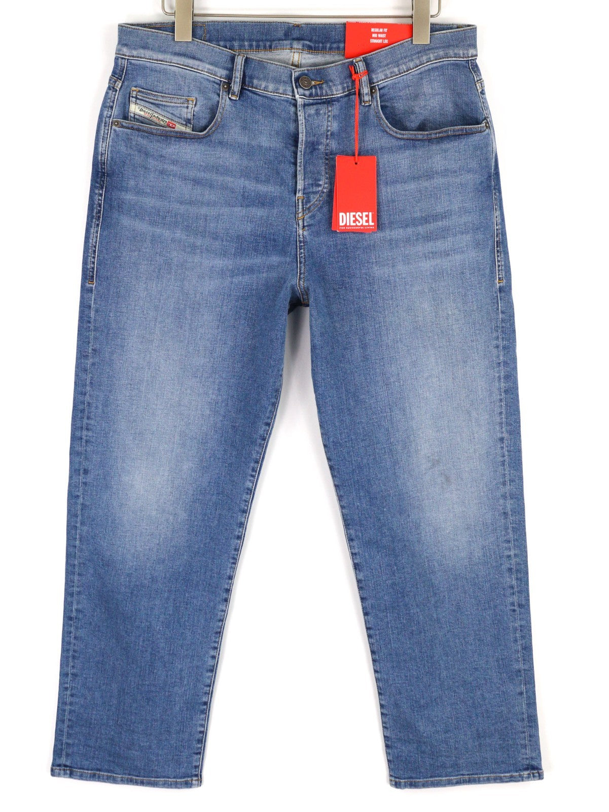 DIESEL 2020 D-Viker REHAJ Men's Jeans W36/L30 Mid Waist Straight Denim Fit