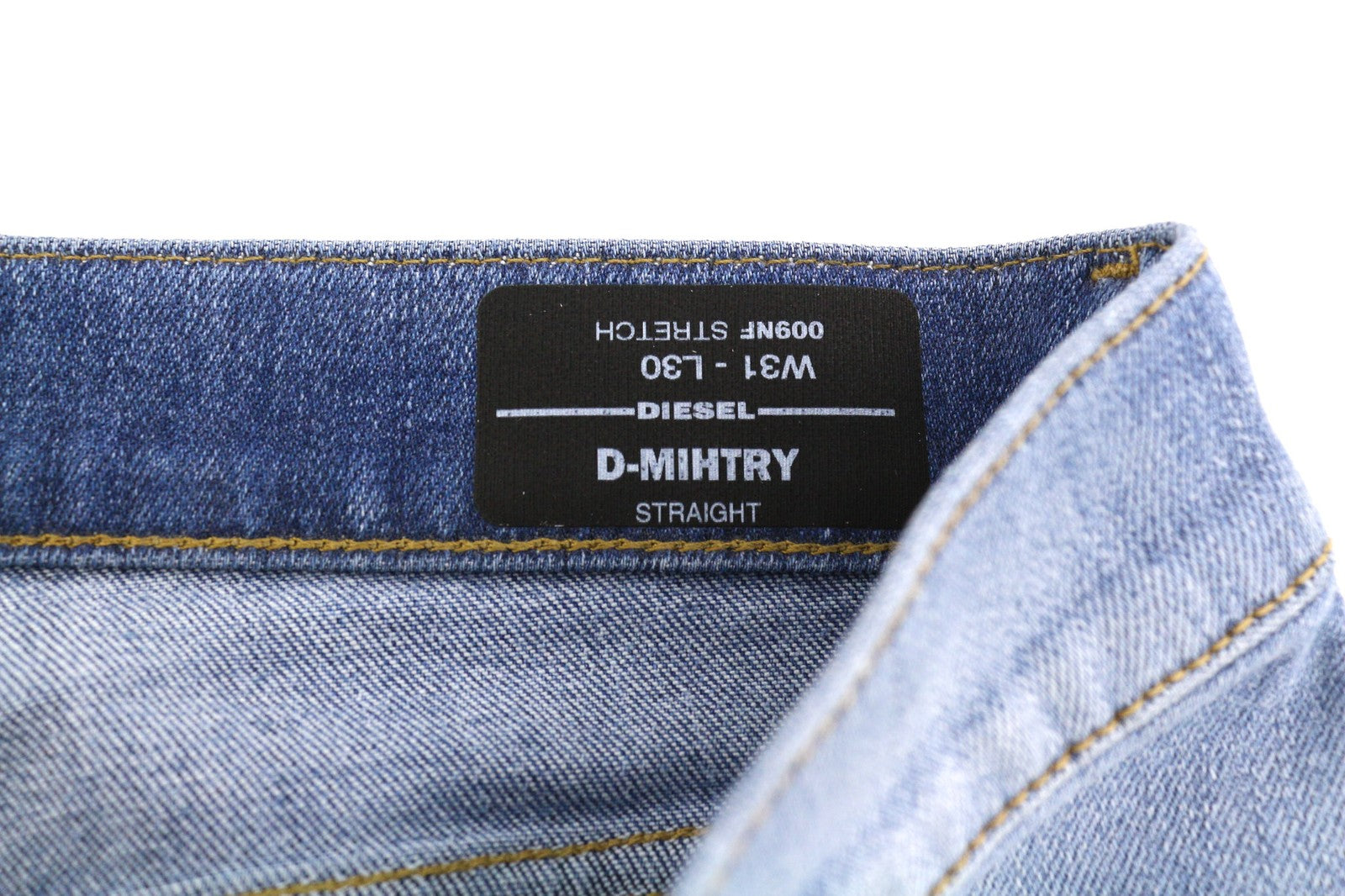 DIESEL D-Mihtry 009NF Men's Jeans W31/L30 Straight Stretch Washed Denim Button