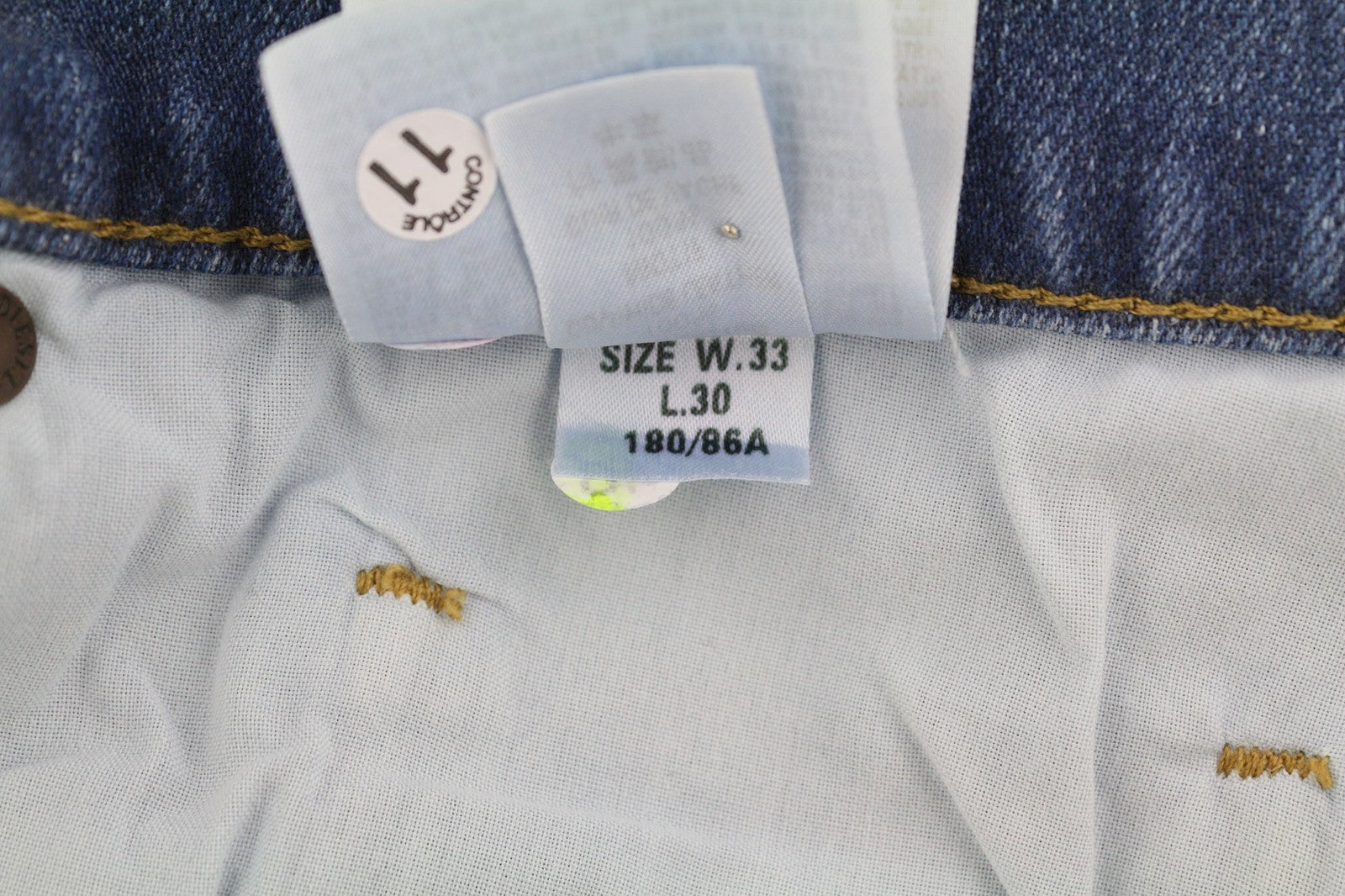 DIESEL D-Mihtry 009NF Men's Jeans W33/L30 Straight Stretch Denim Washed Button