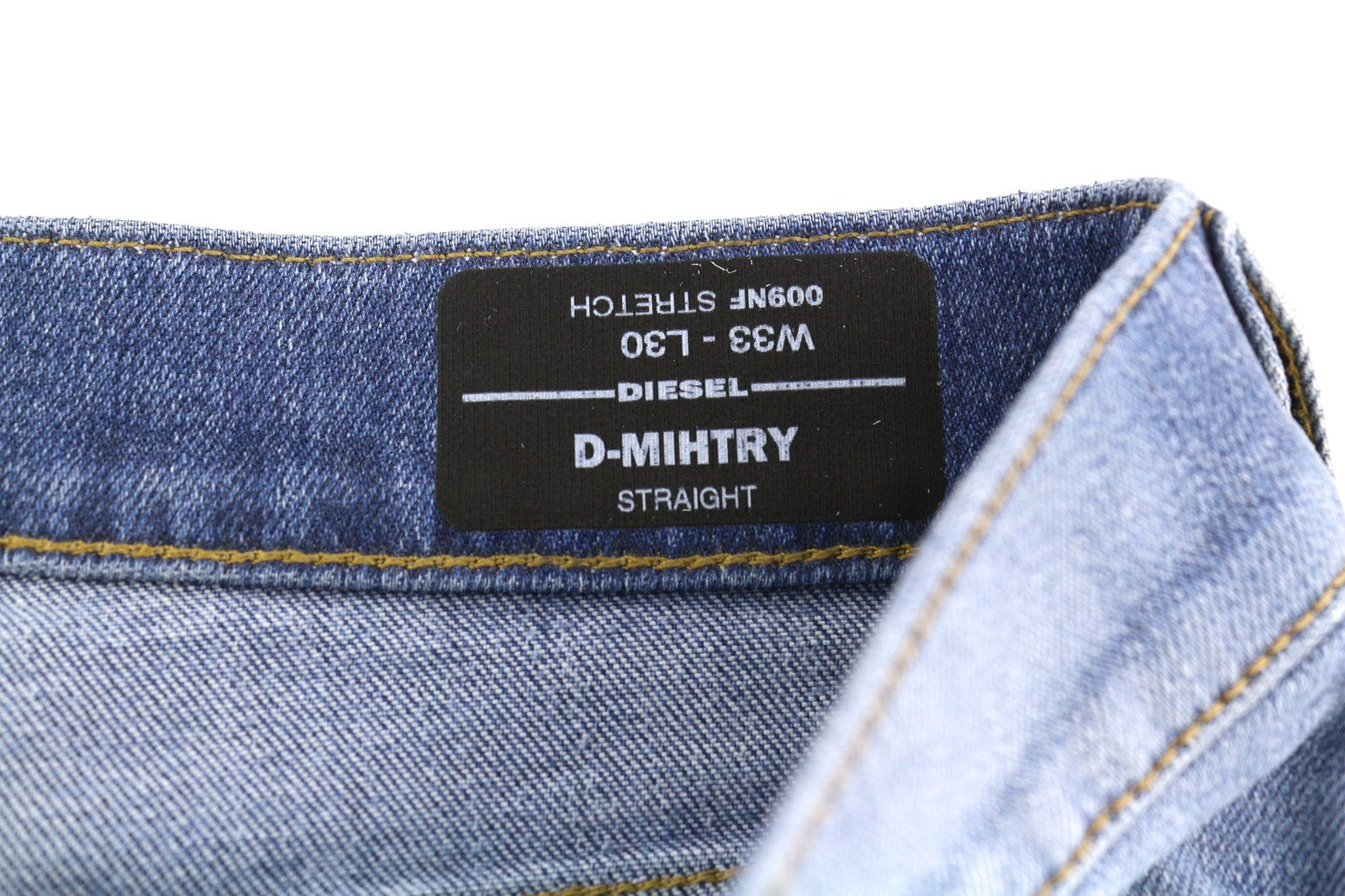 DIESEL D-Mihtry 009NF Men's Jeans W33/L30 Straight Stretch Denim Washed Button