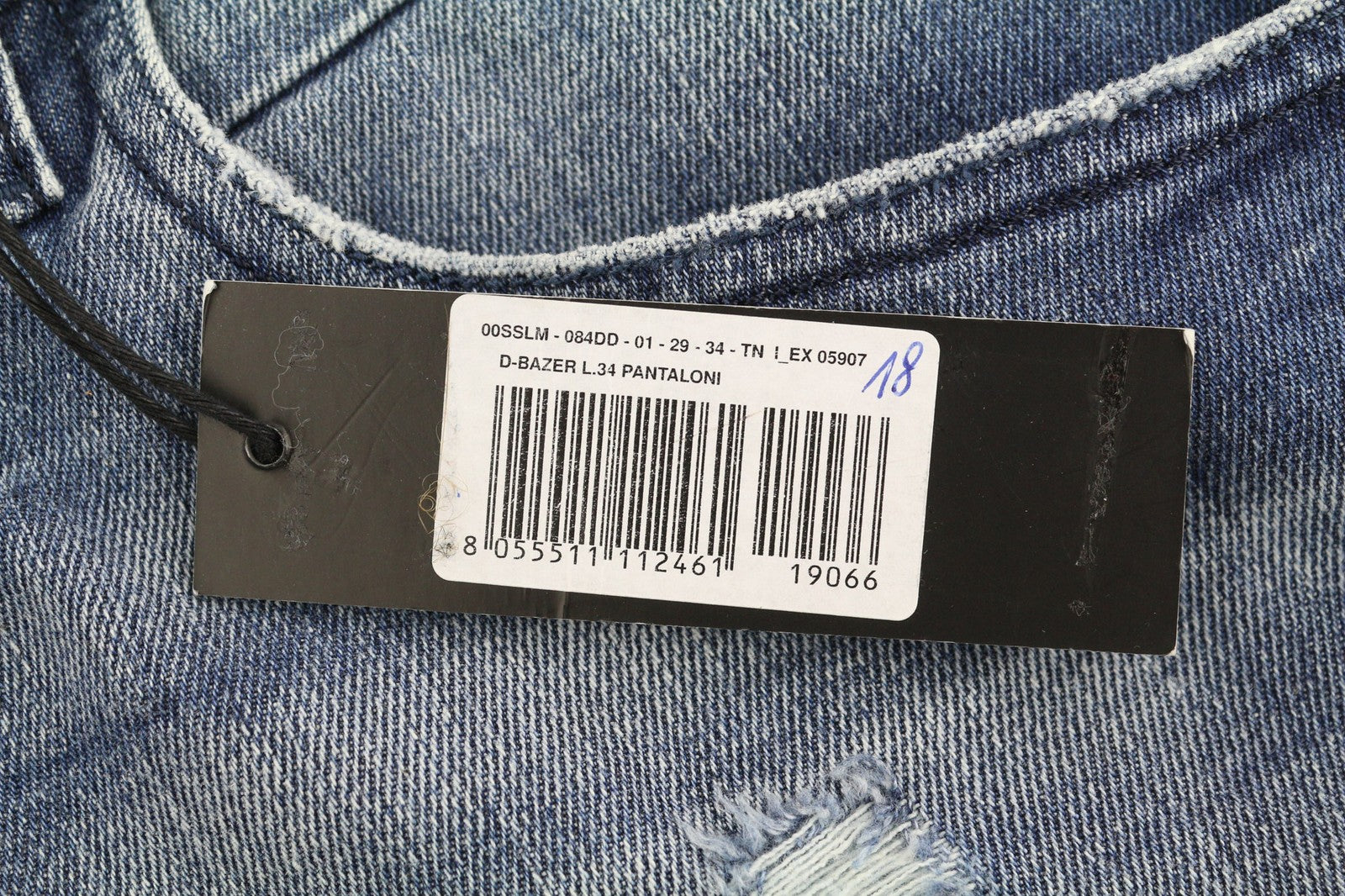 DIESEL D-Bazer 084DD Men's Jeans W29/L34 Tapered Ripped Stretch Blue Washed