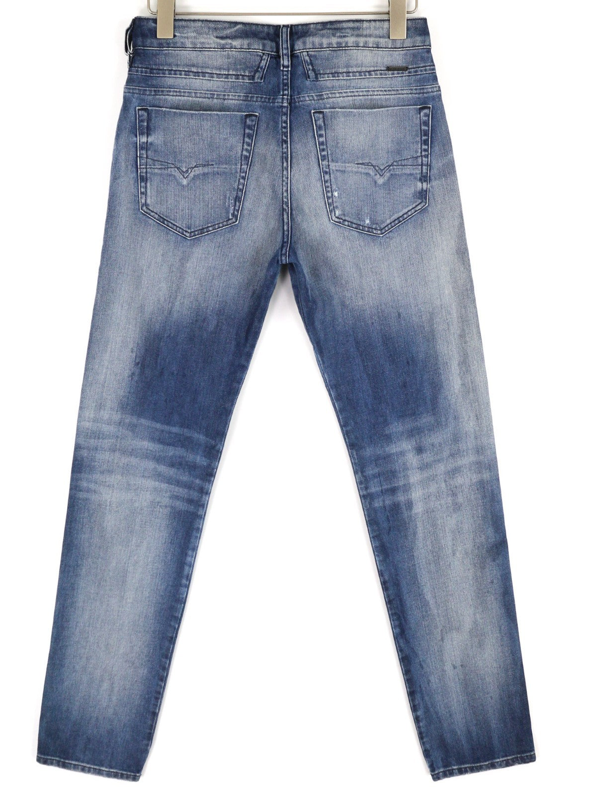 DIESEL D-Bazer 084DD Men's Jeans W29/L34 Tapered Ripped Denim Washed Logo