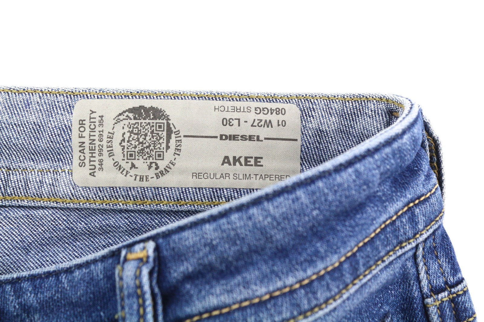 DIESEL Akee 084GG Men's Jeans W27/L30 Slim Tapered Ultrasoft Stretch Denim