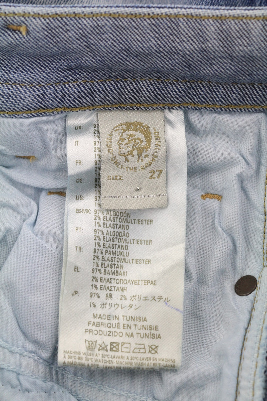 DIESEL Akee 084GG Men's Jeans W27/L30 Slim Tapered Ultrasoft Stretch Denim