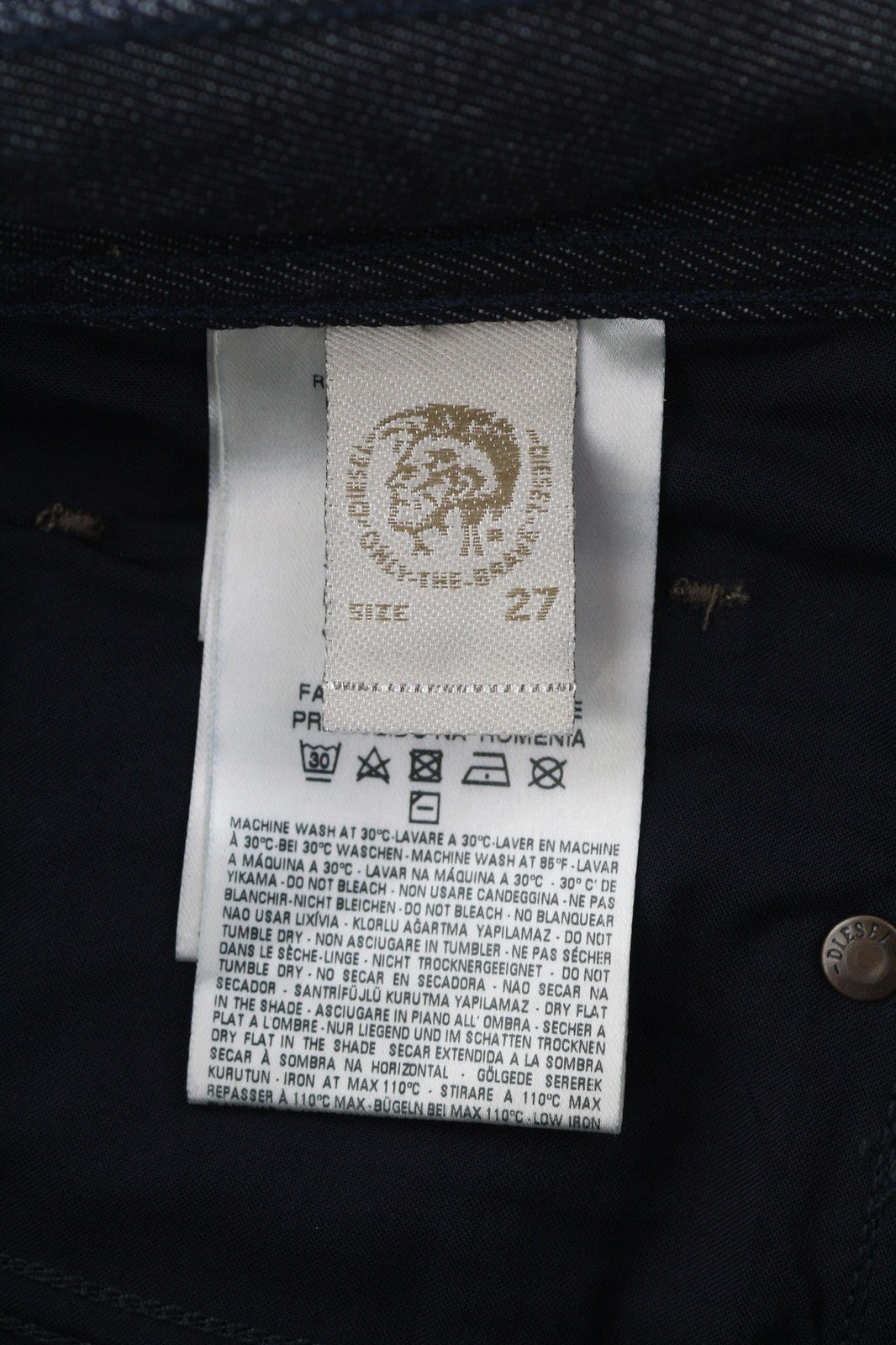 DIESEL Taylhor 0846X Men's Jeans W27/L32 Slim Tapered Button Dark Blue Wash