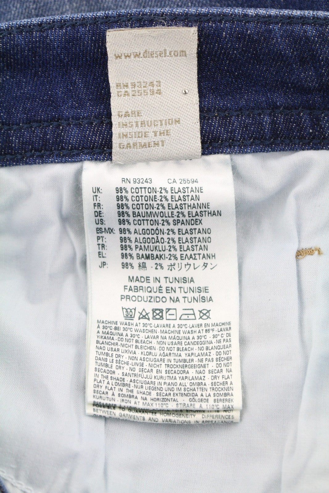 DIESEL Buster 084GR Men's Jeans W27/L30 Slim Tapered Stretch Blue Washed