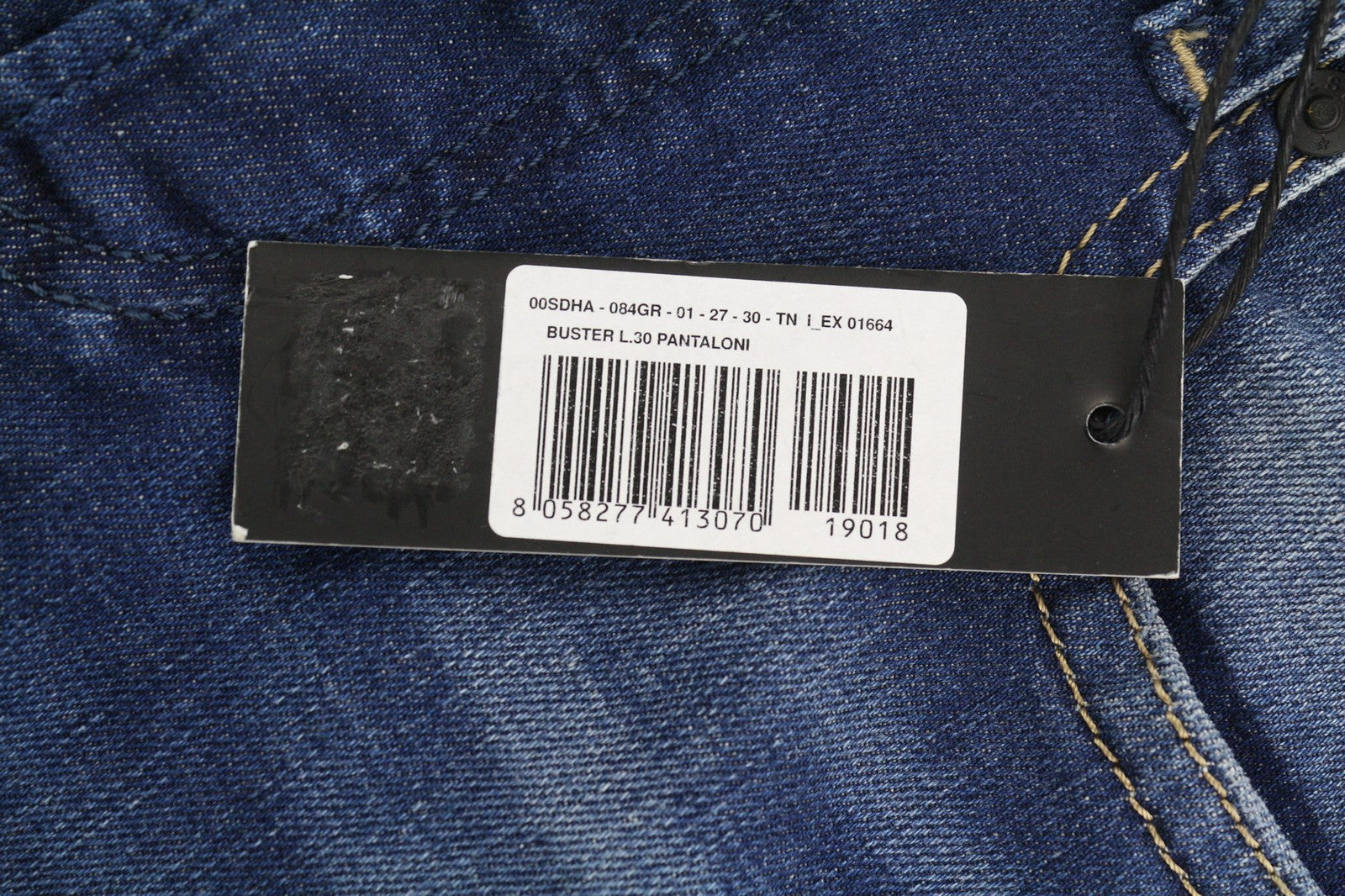 DIESEL Buster 084GR Men's Jeans W27/L30 Slim Tapered Stretch Blue Washed