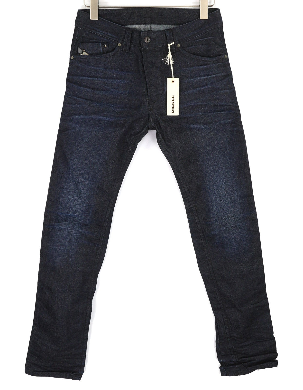 DIESEL Darron 0835G Men's Jeans W28/L34 Slim Tapered Dark Blue Buttoned