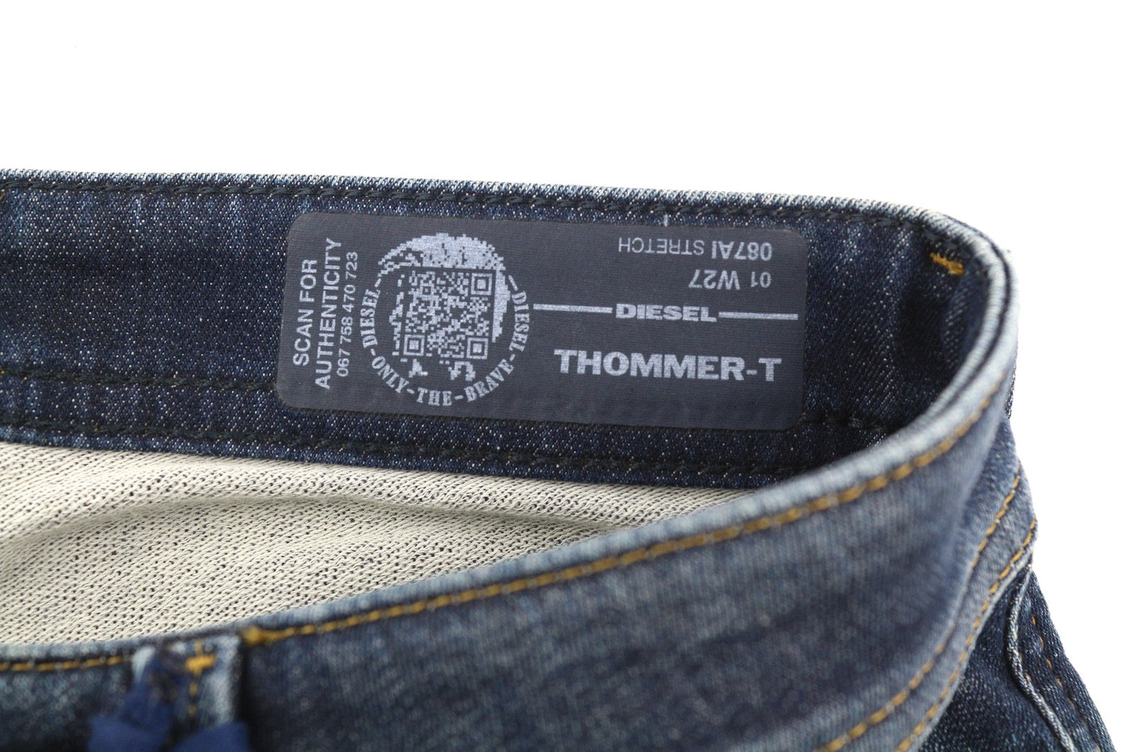 DIESEL Thommer-T 087AI Men's Jeans W27 Jogg Ripped Distressed Washed Fit