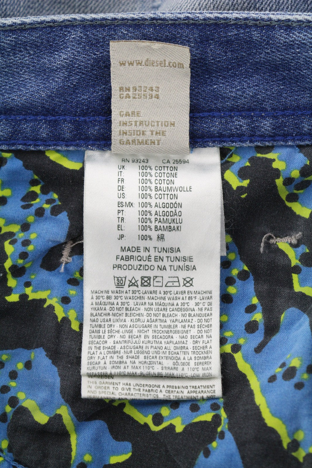 DIESEL Buster 084CM Men's Jeans W27/L32 Slim Tapered Distressed Washed Denim