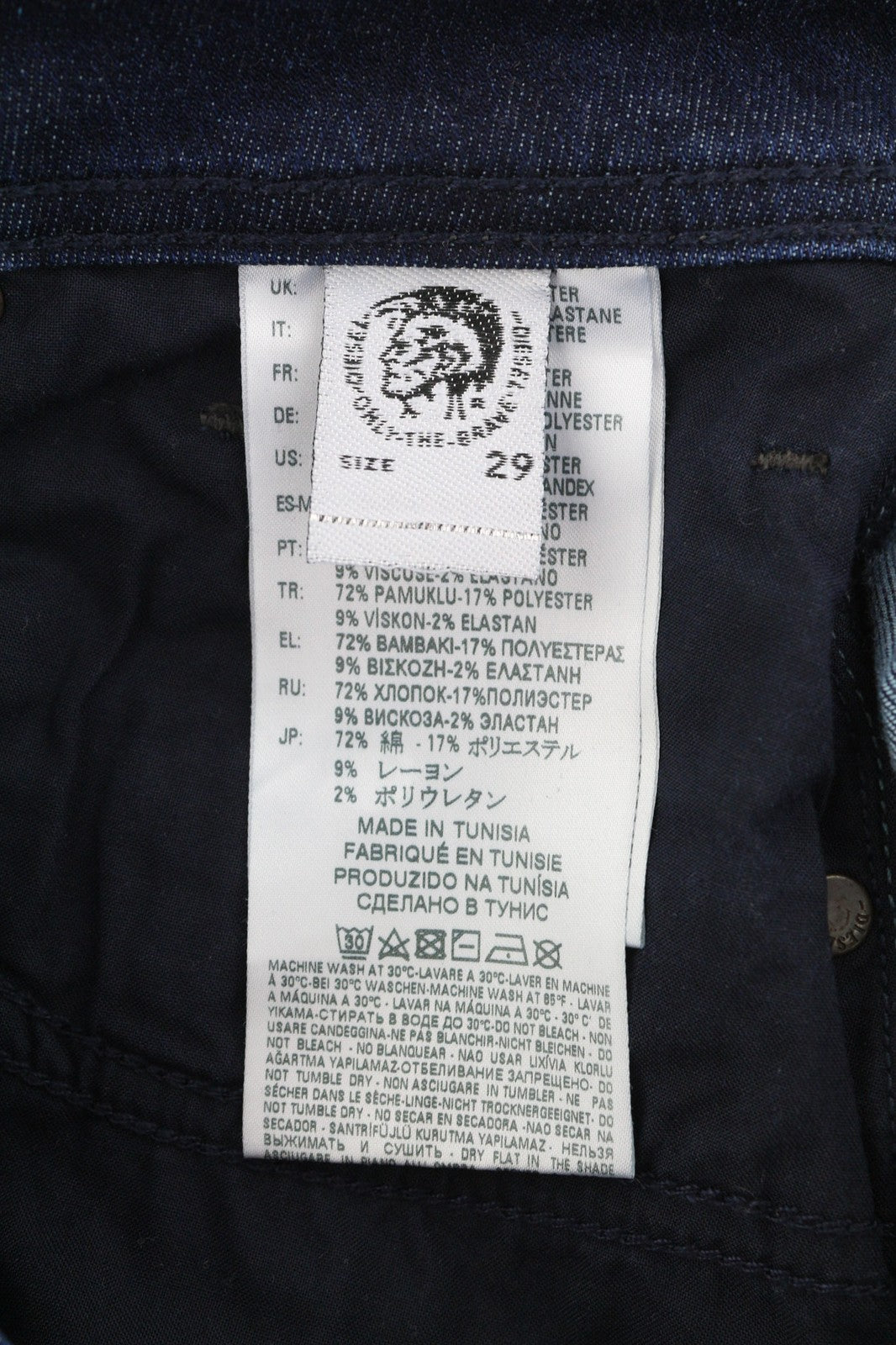 DIESEL Larkee-Beex 069BM Men's Jeans W29/L34 Tapered Ultrasoft Stretch Fit