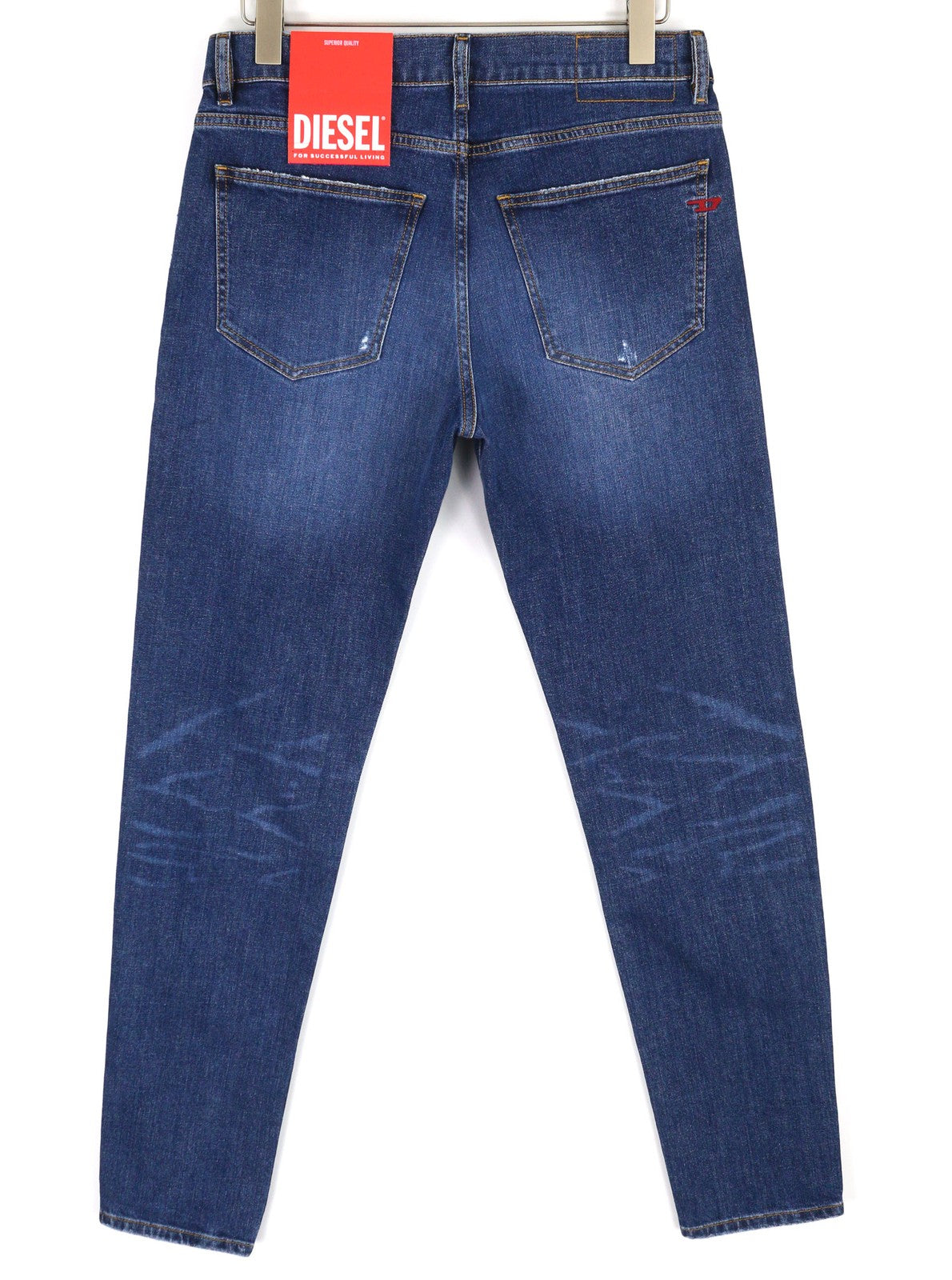 DIESEL 2019 D-Strukt 09E07 Men's Jeans W31/L34 Slim Mid Waist Distressed Wash