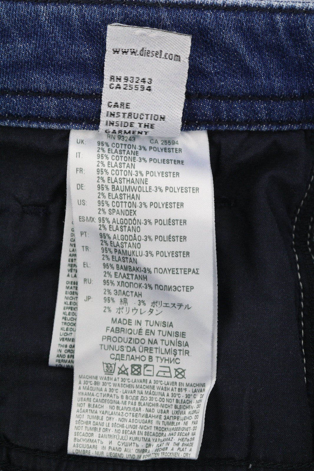 DIESEL Thommer-T 8880T Men's Jeans W29 Jogg Slim Washed Distressed Stretch