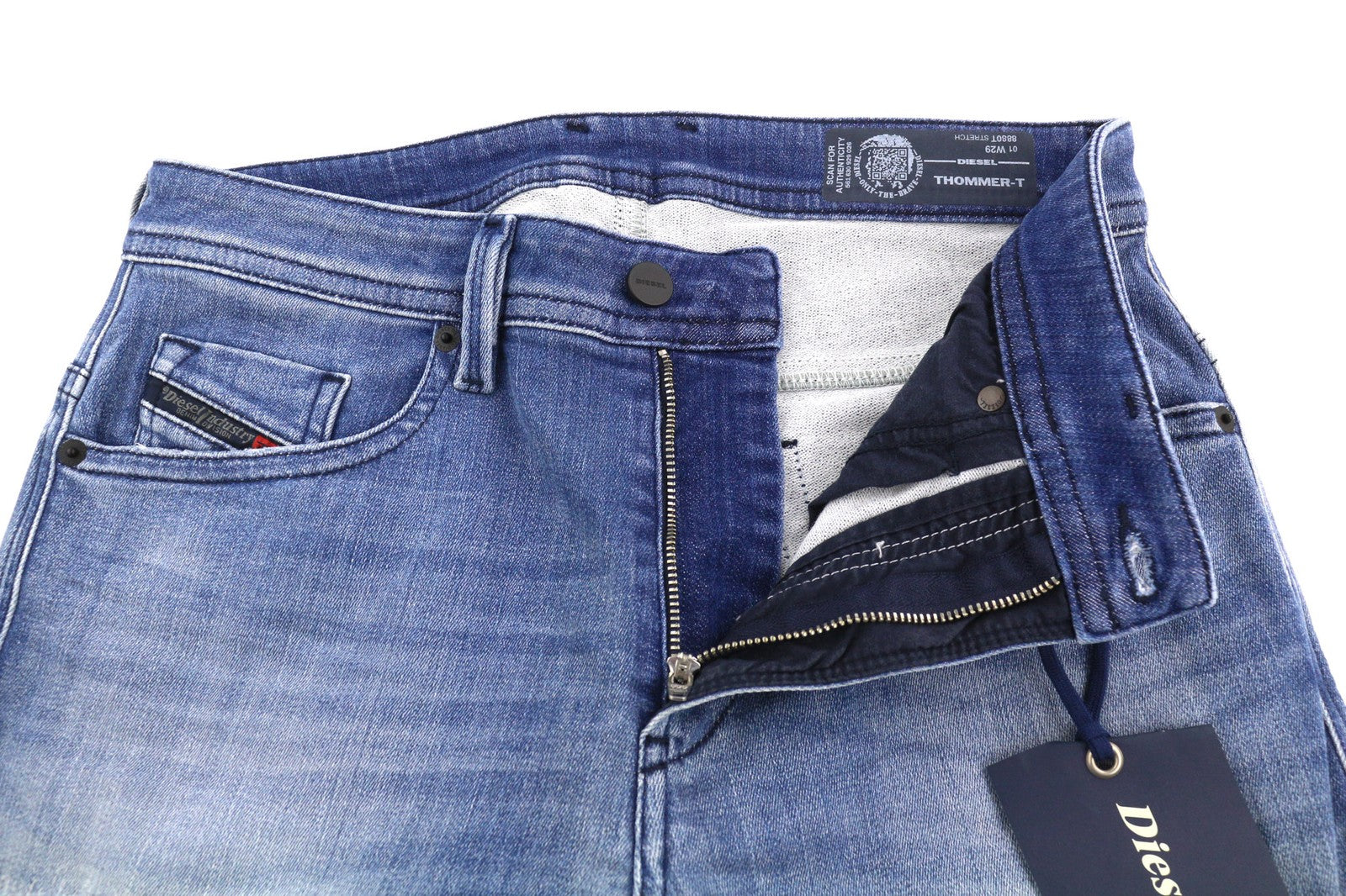 DIESEL Thommer-T 8880T Men's Jeans W29 Jogg Slim Washed Distressed Stretch