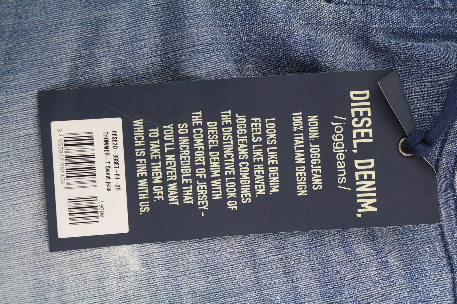 DIESEL Thommer-T 8880T Men's Jeans W29 Jogg Slim Washed Distressed Stretch