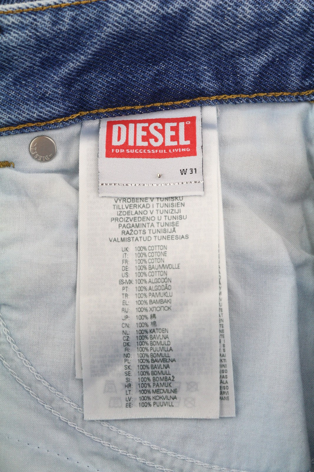 DIESEL D-Escription-FSB 09E41 Women's Jeans W31 Bootcut Washed Blue Denim