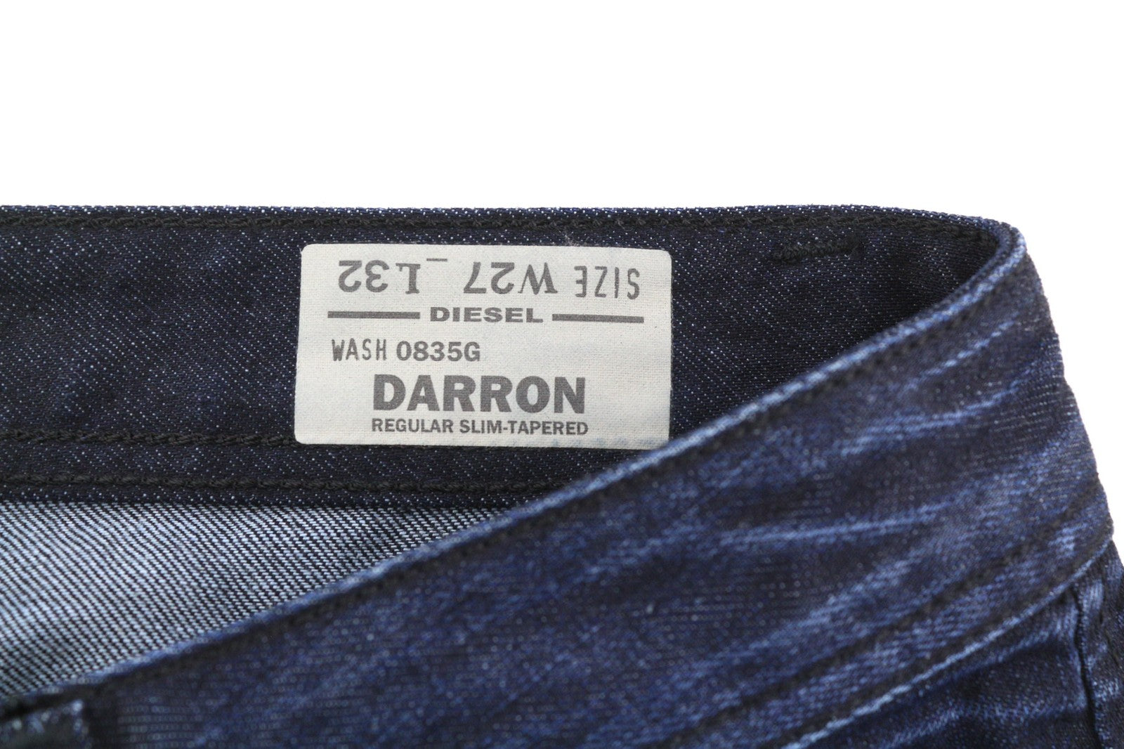 DIESEL Darron 0835G Men's Jeans W27/L32 Slim Tapered Washed Button Blue