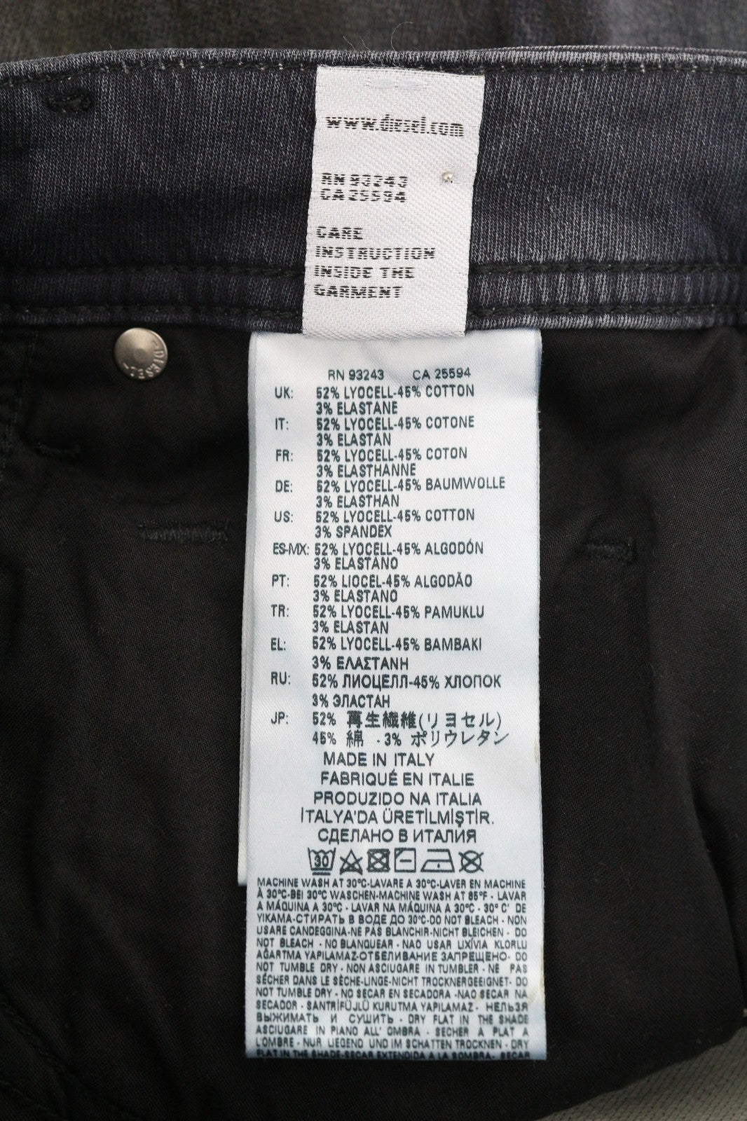 DIESEL CL-Krooley-CB-NE069IA Men's Jeans W26 Jogg Ripped Dark Washed Stretch