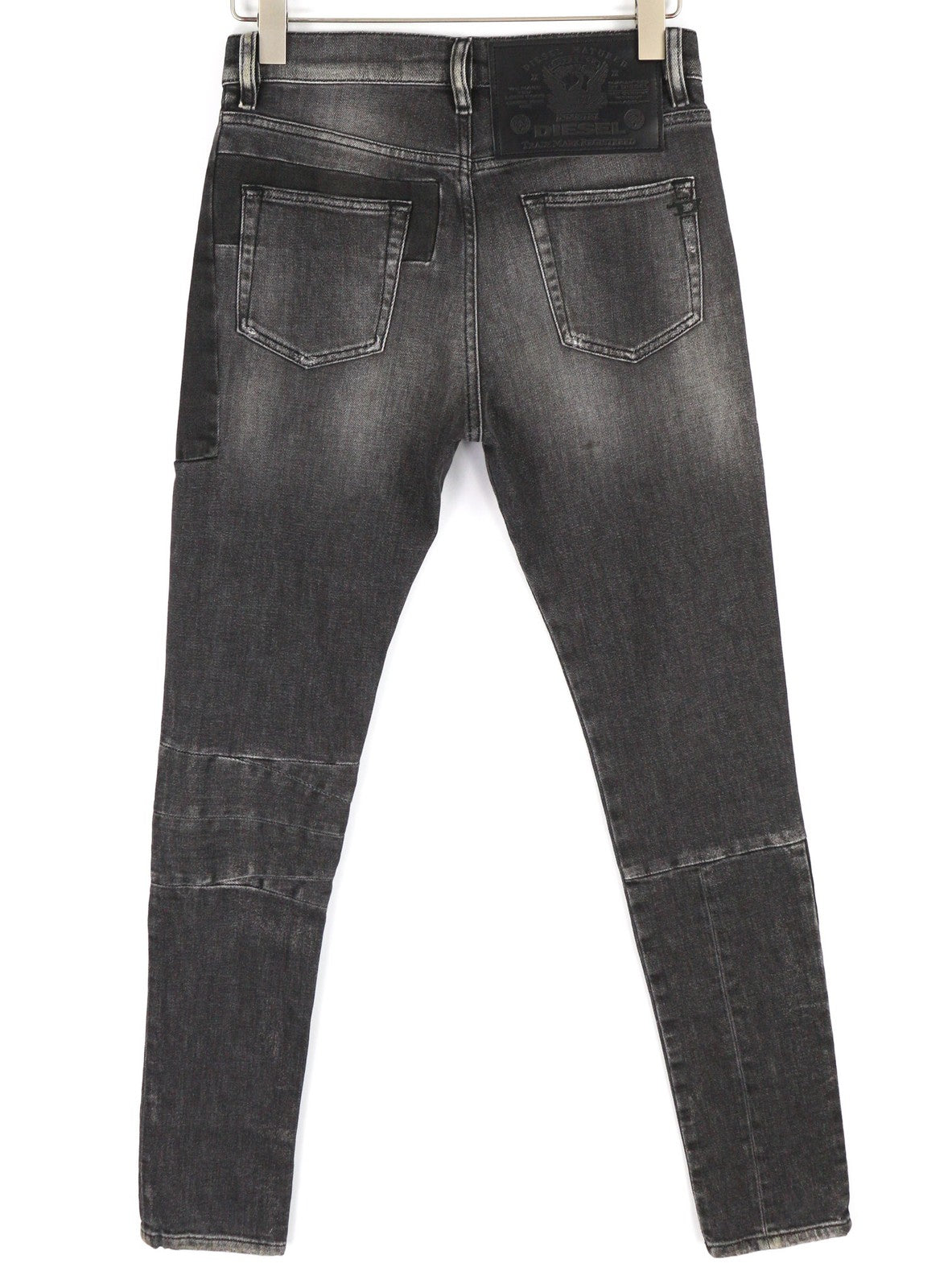 DIESEL D-Strukt 009MZ Men's Jeans W29/L32 Slim Zipped Washed Dark Grey Denim