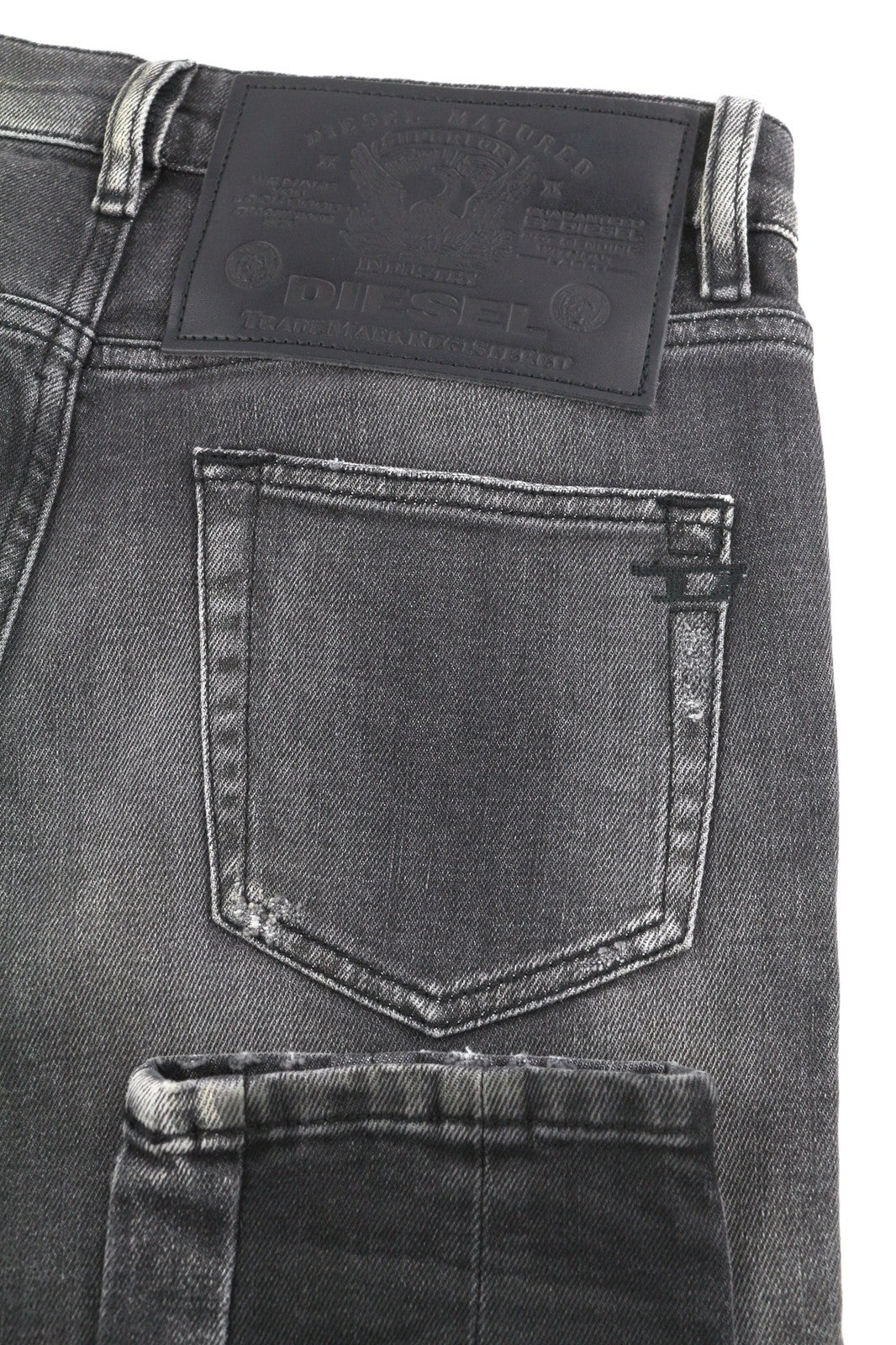 DIESEL D-Strukt 009MZ Men's Jeans W29/L32 Slim Zipped Washed Dark Grey Denim