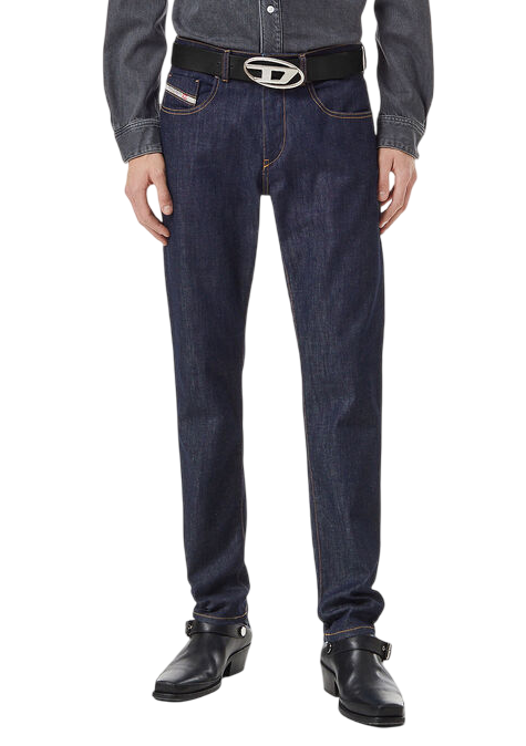 DIESEL 2019 D-Strukt Z9B89 Men's Jeans W36/L32 Slim Fit Zip Fly Blue Denim