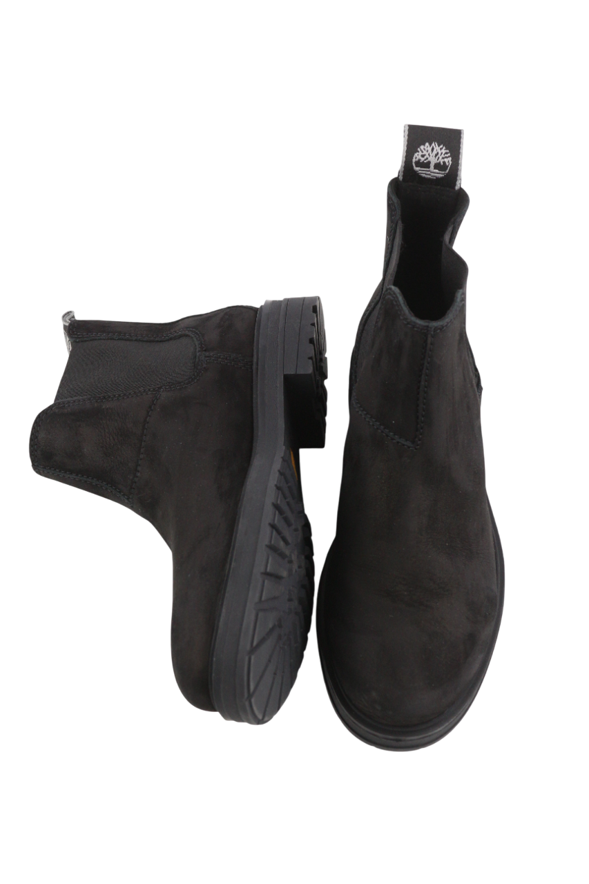 TIMBERLAND Women's Boots UK4.5 EU37.5 Black Leather Almond Toe Chelsea Ankle