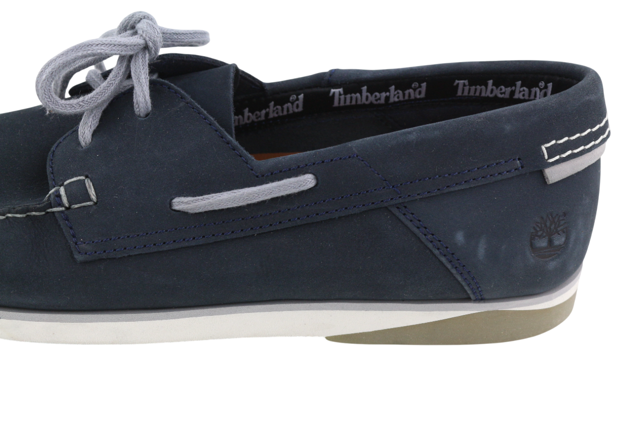 TIMBERLAND A416H Men's Shoes UK9.5 EU44 Blue Leather Low Top Almond Toe Cloud