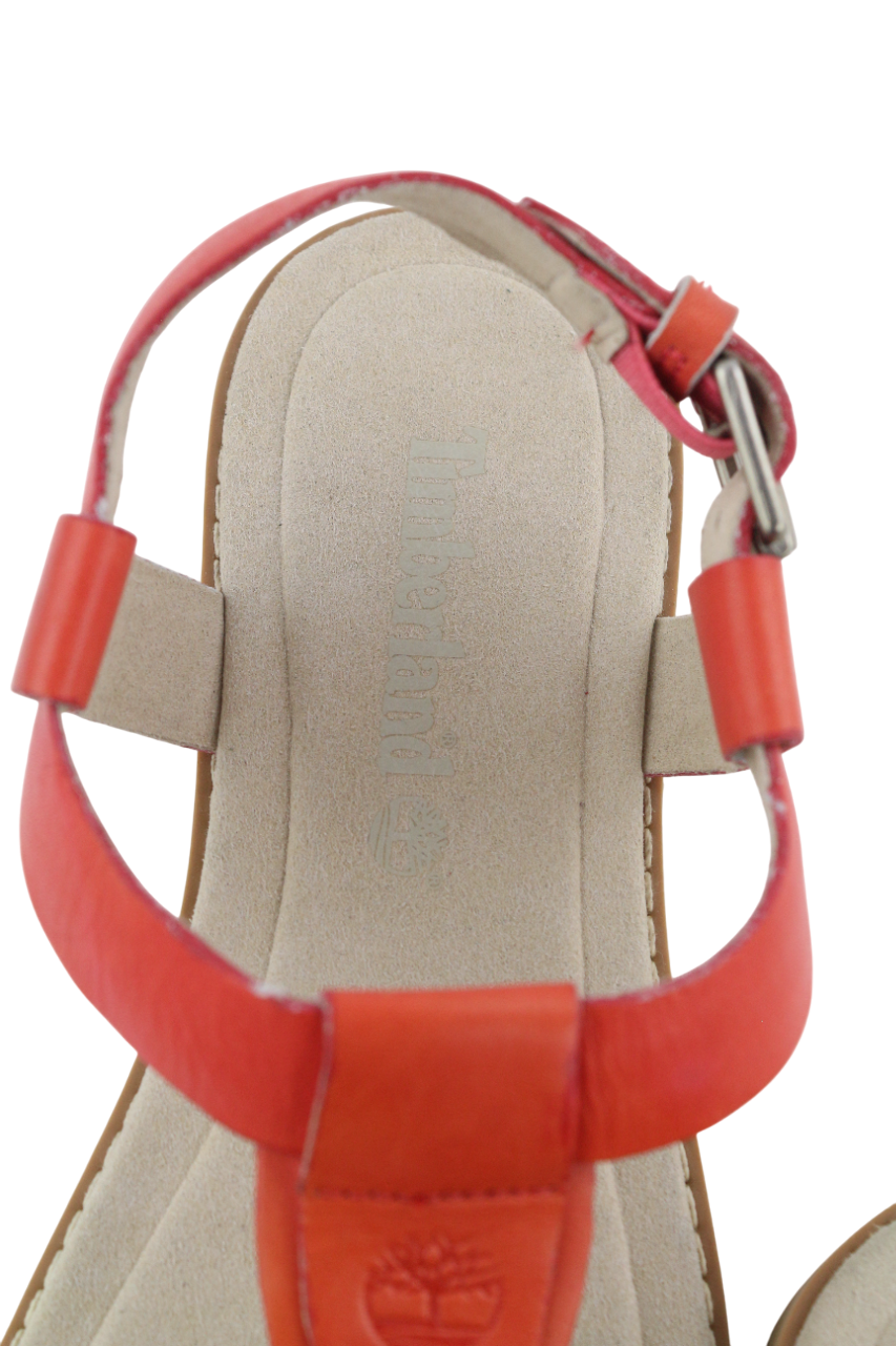 TIMBERLAND A23UF Women's Shoes UK4.5 EU37.5 Orange Leather Buckle Sandals