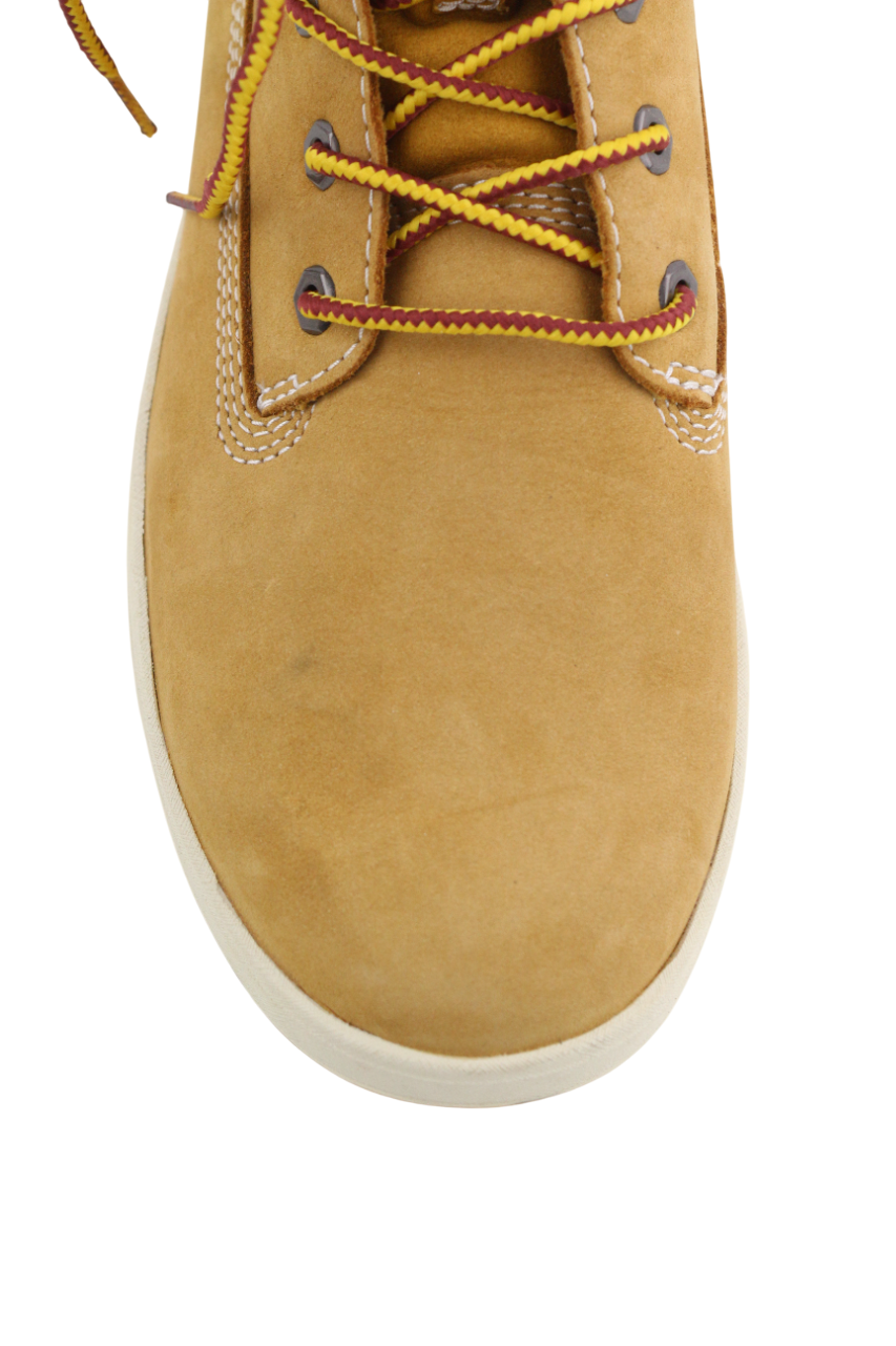 TIMBERLAND A1UXF Boys Shoes UK5 EU38 Brown Leather Ankle Zip Almond Toe Logo